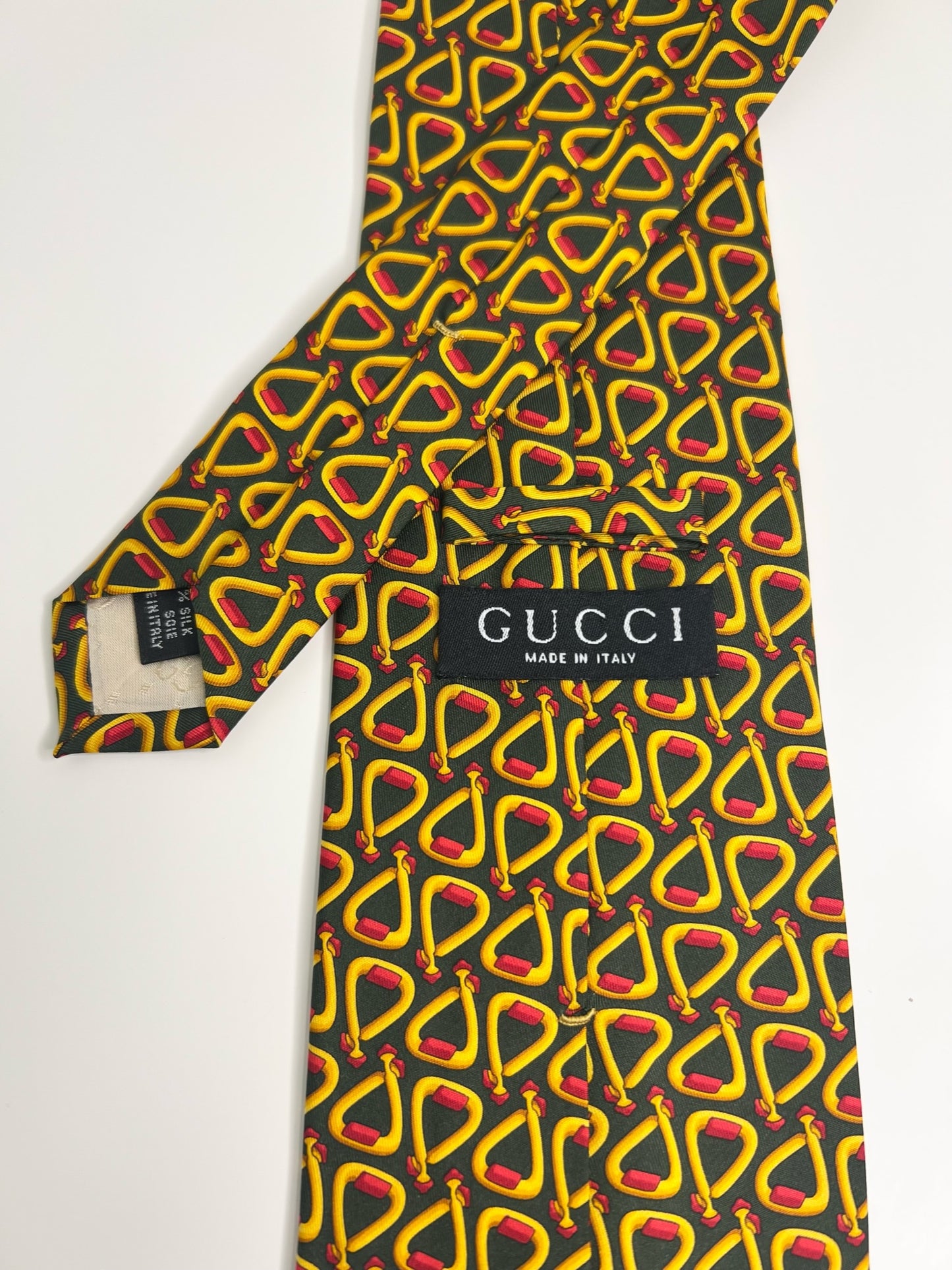 Gucci Vintage Patterned Silk Tie