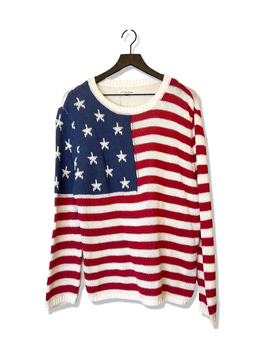 Grayson Threads American Flag Sweater, Size XXL