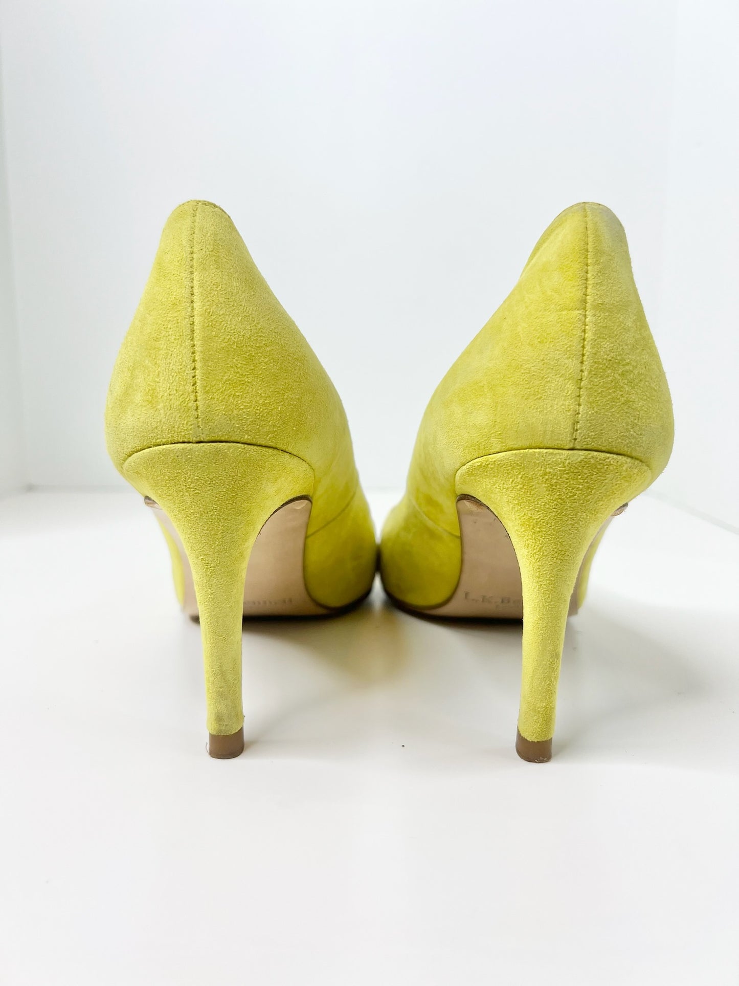 L.K. Bennett Yellow Suede Pumps, Size 39