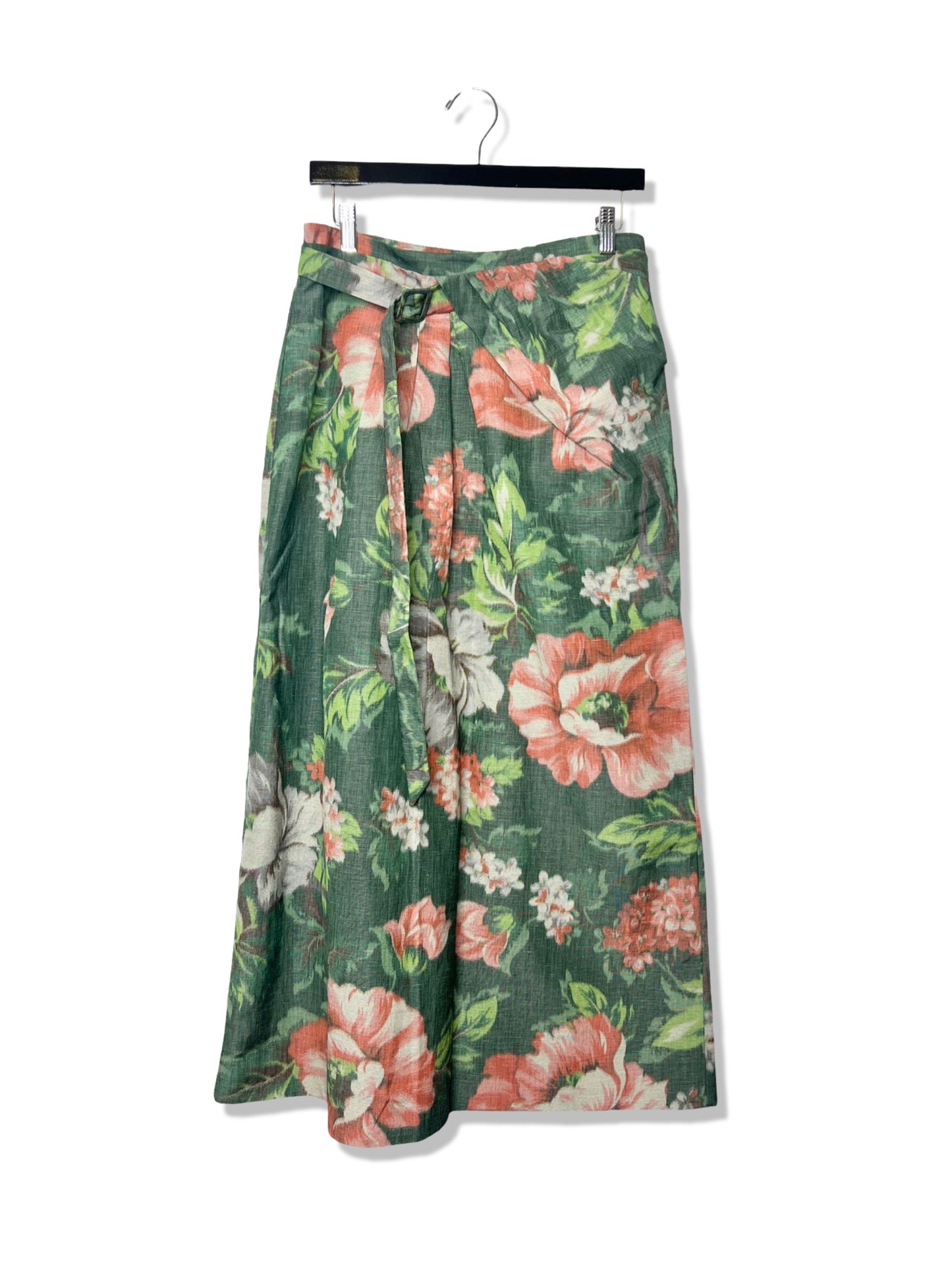 ERDEM Charlotte Floral Wrap Midi Skirt, Size 8