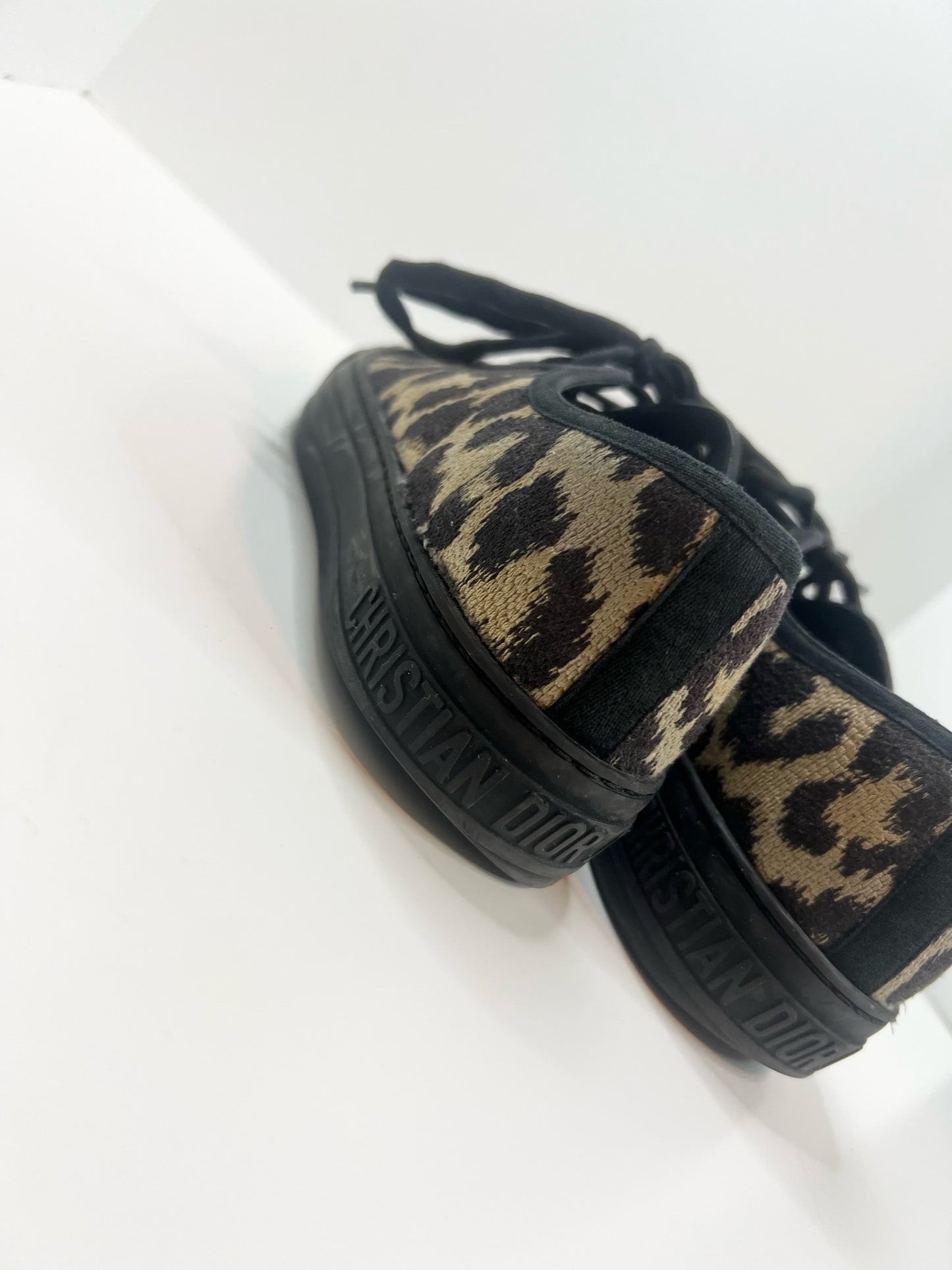 Christian Dior Walk’N'Dior Leopard Sneaker, Size 37