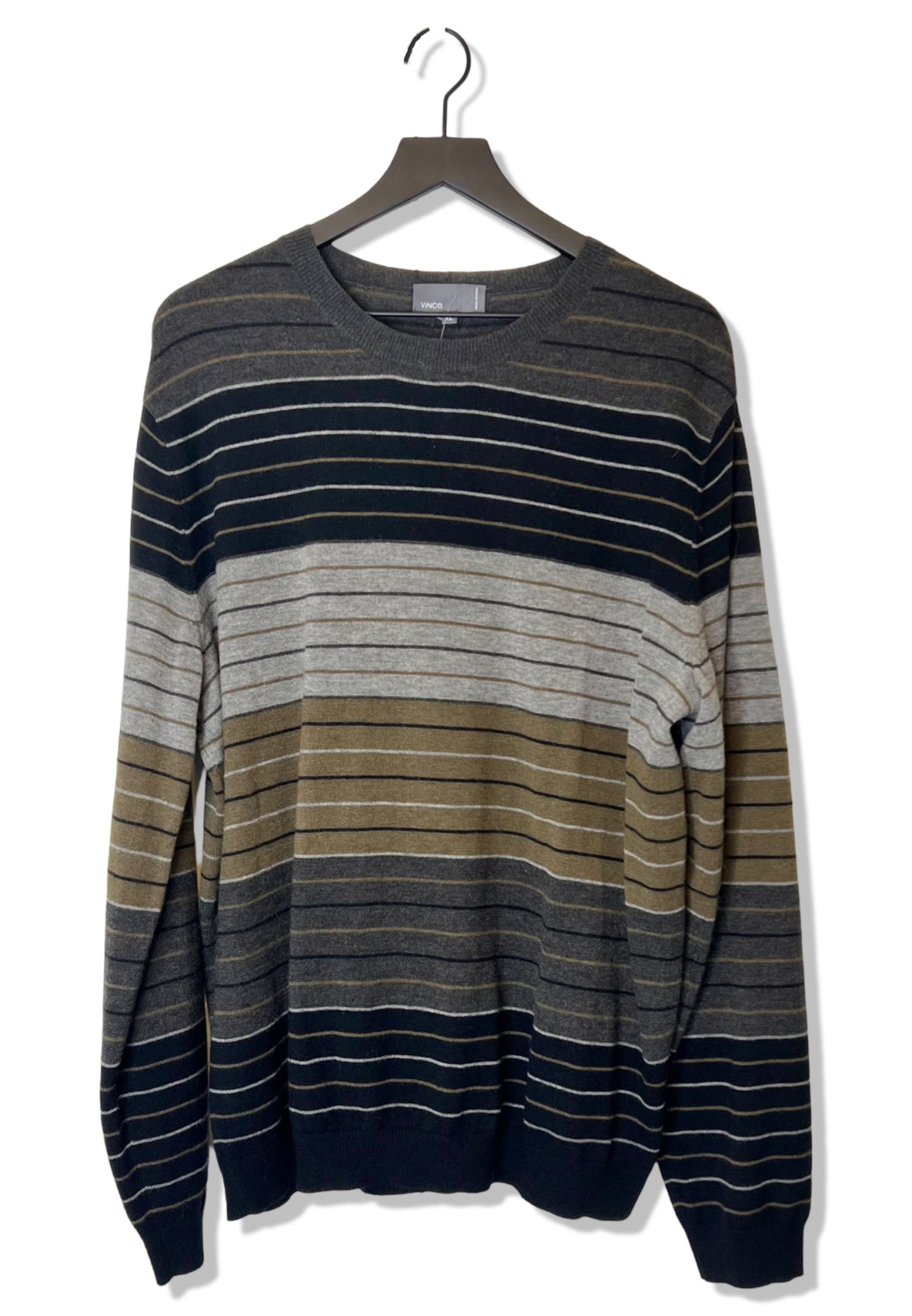 Vince Striped Sweater, Size XL