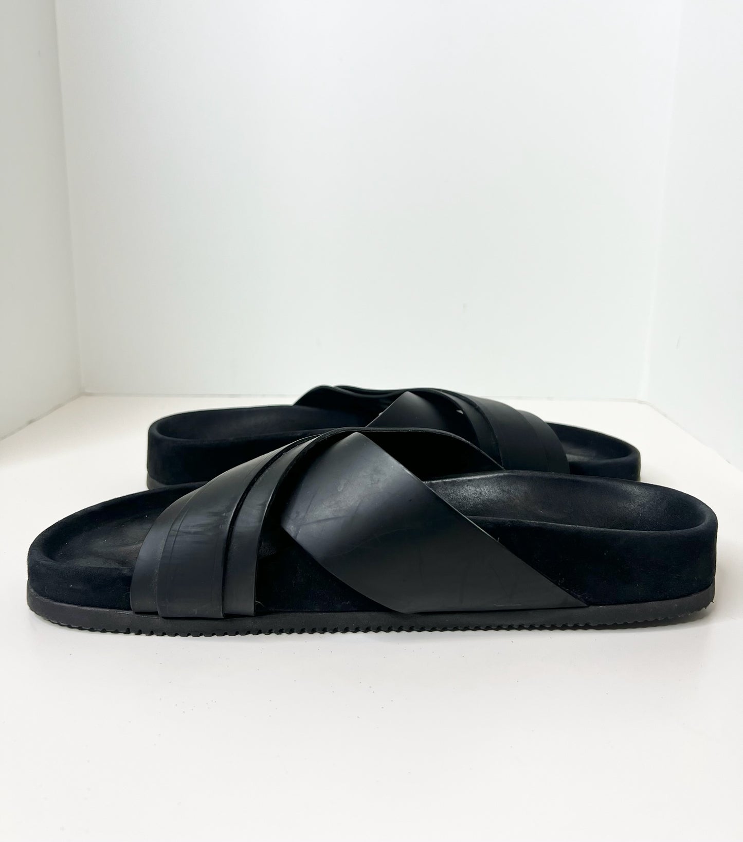 Tom Ford Crossover Strap Slip-On Sandals, Size 9