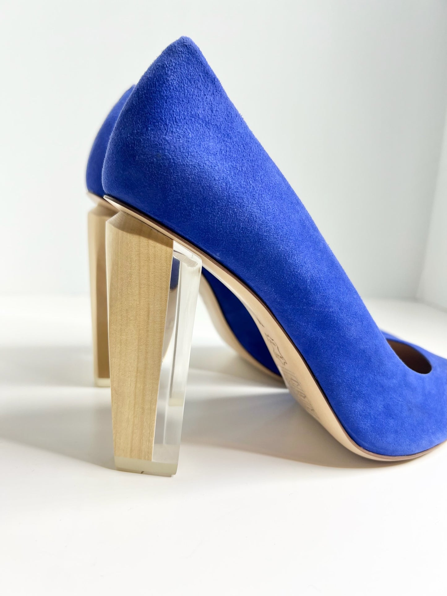 NWT! Tory Burch Silvana Suede Wood Heel Pumps, Size 7