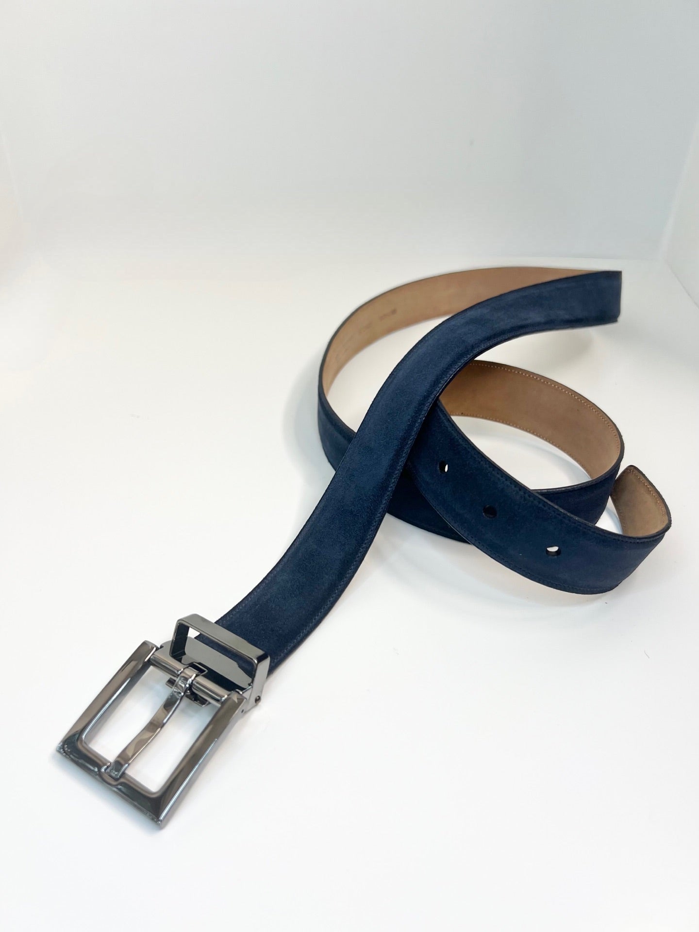 Dolce & Gabbana Navy Suede Belt