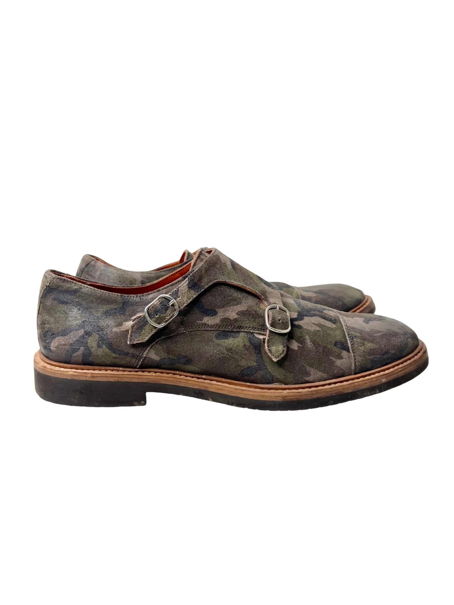 Suitsupply Double Monk Camouflage Shoes, Size 8