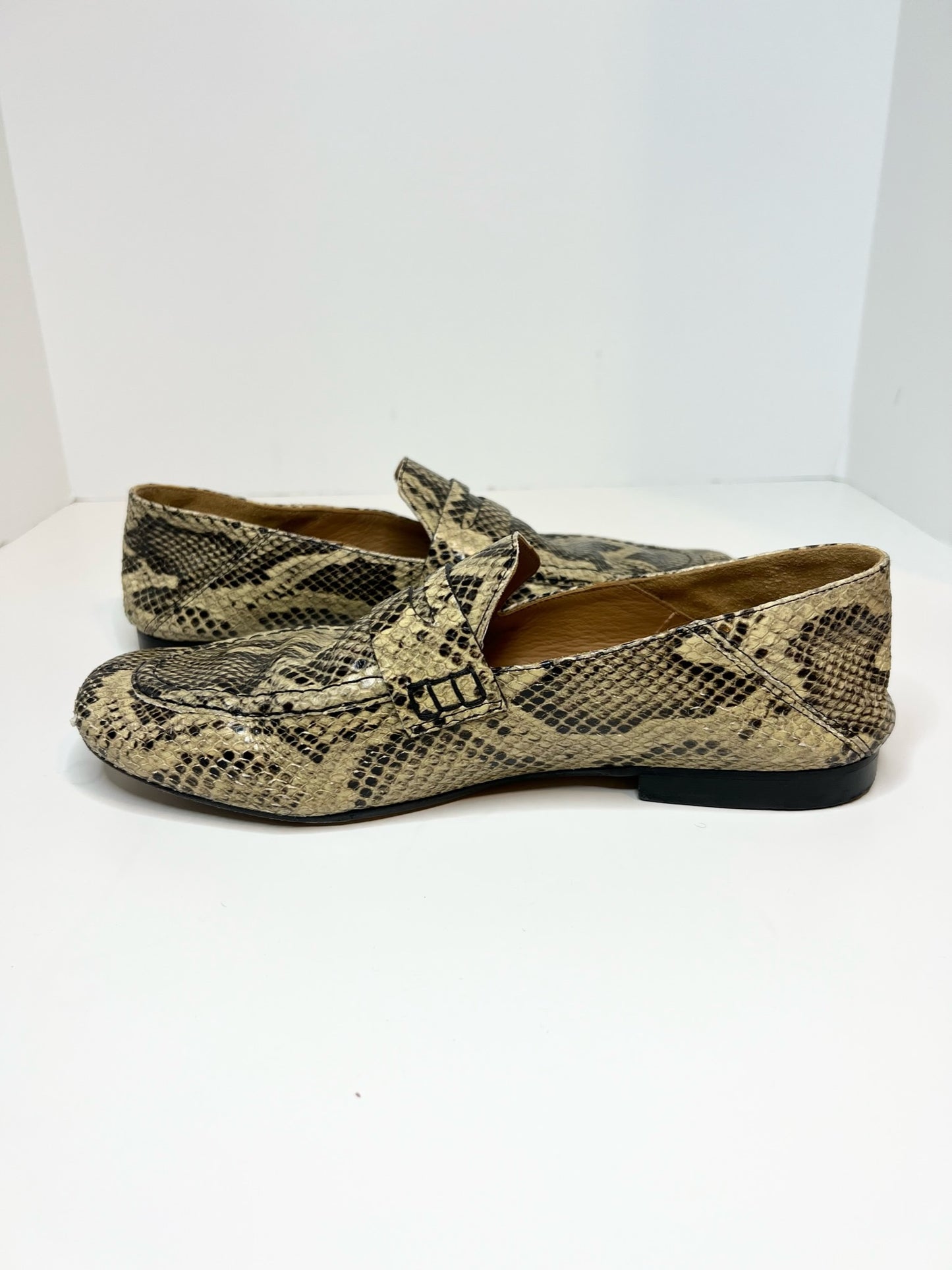 Isabel Marant Snakeskin Effect Loafer, Size 39