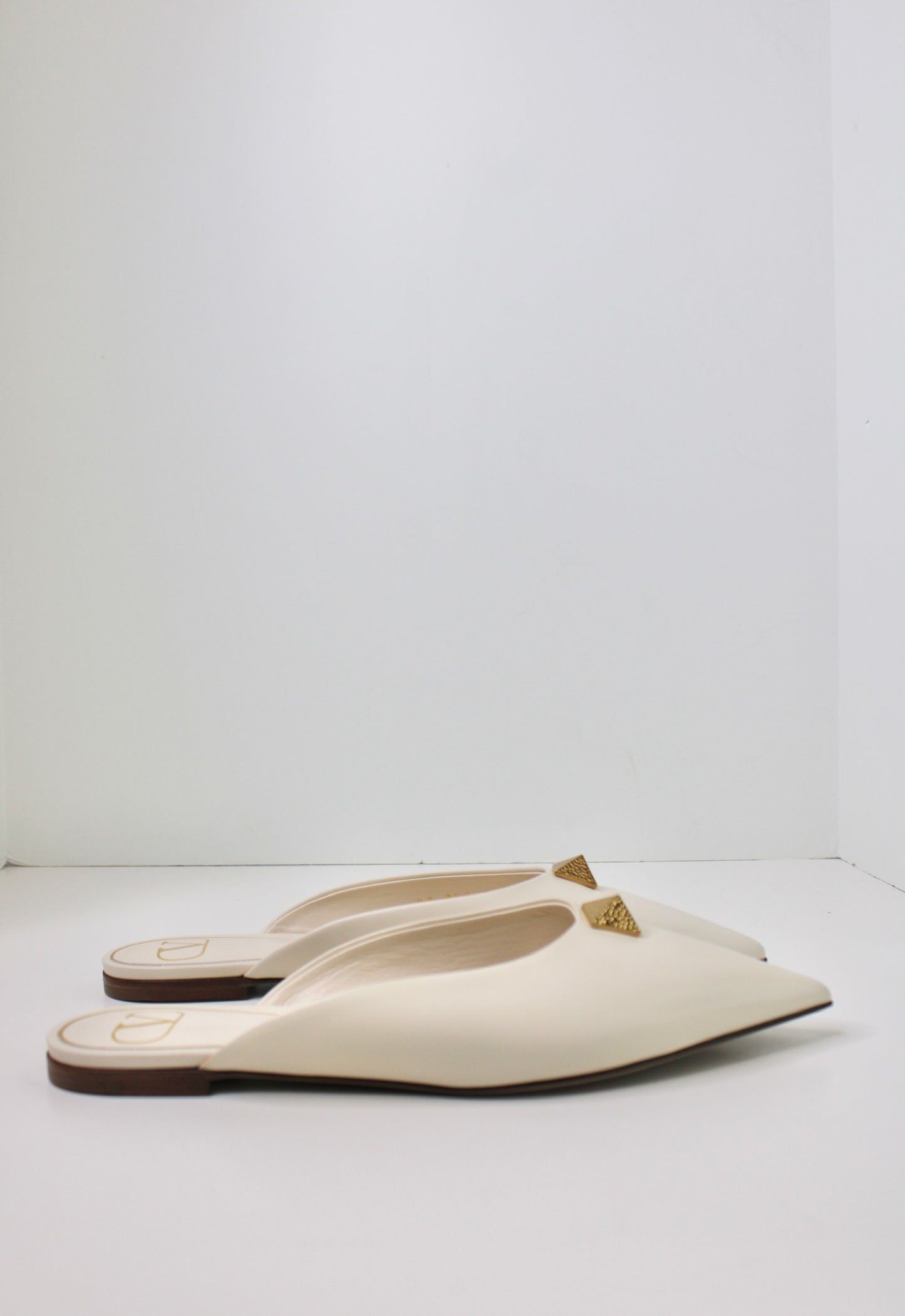 Valentino Garavani Rockstud Pointed Toe Mules, Size 37