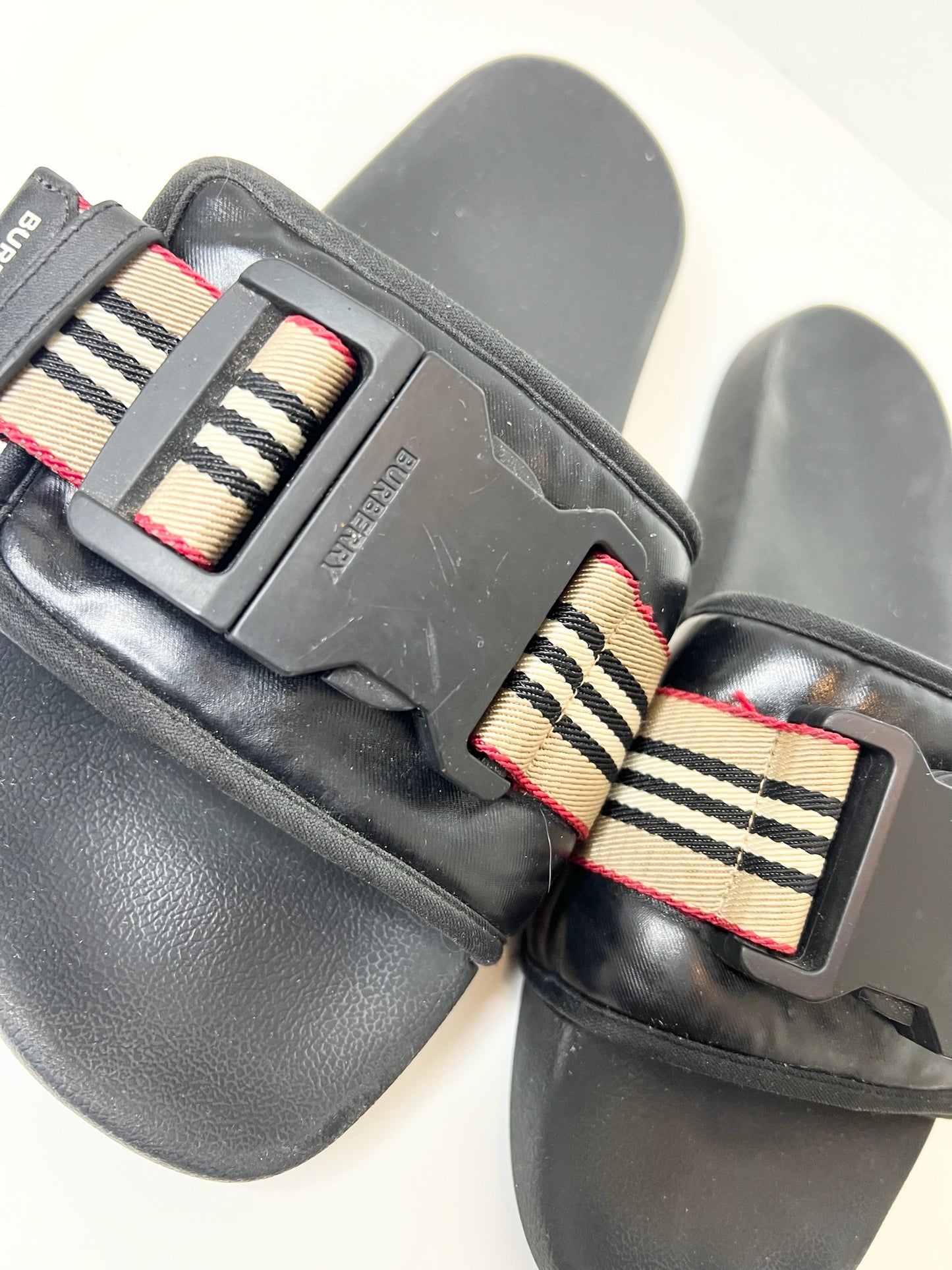 Burberry Men's Cameron Slide Sandals, Size 45