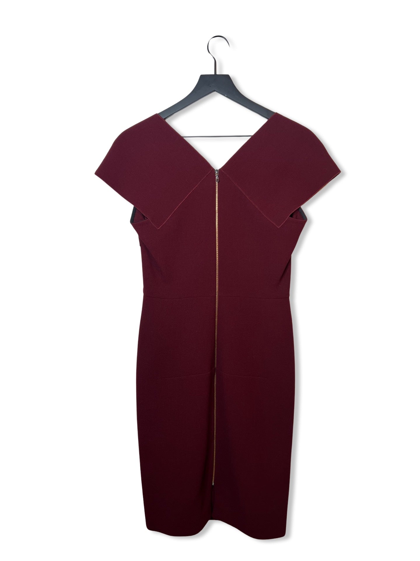 Roland Mouret India Wool Cap Sleeve Bandage Sheath Dress, Size 8