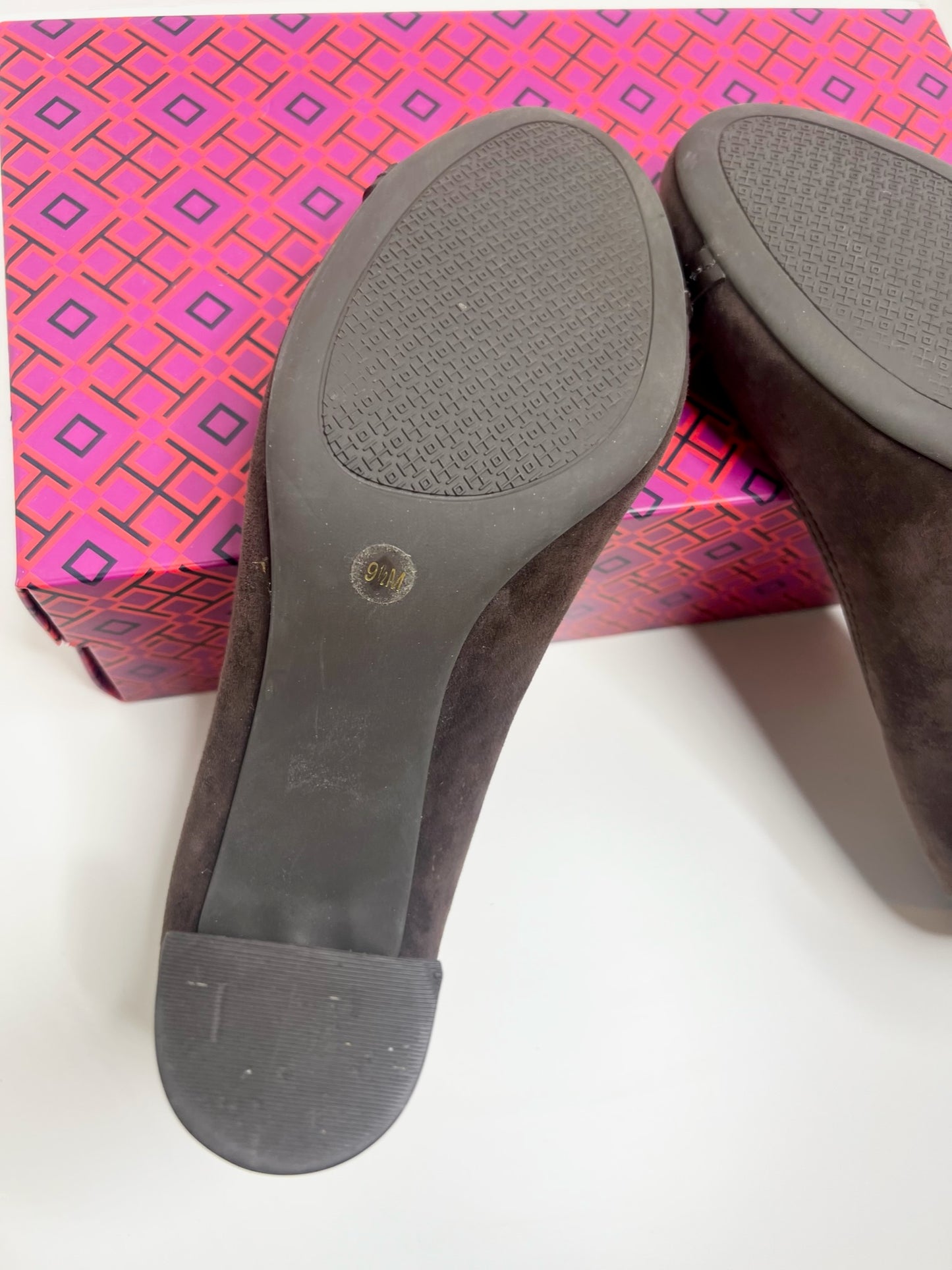 Tory Burch Brown Suede Miller Pumps, Size 9.5