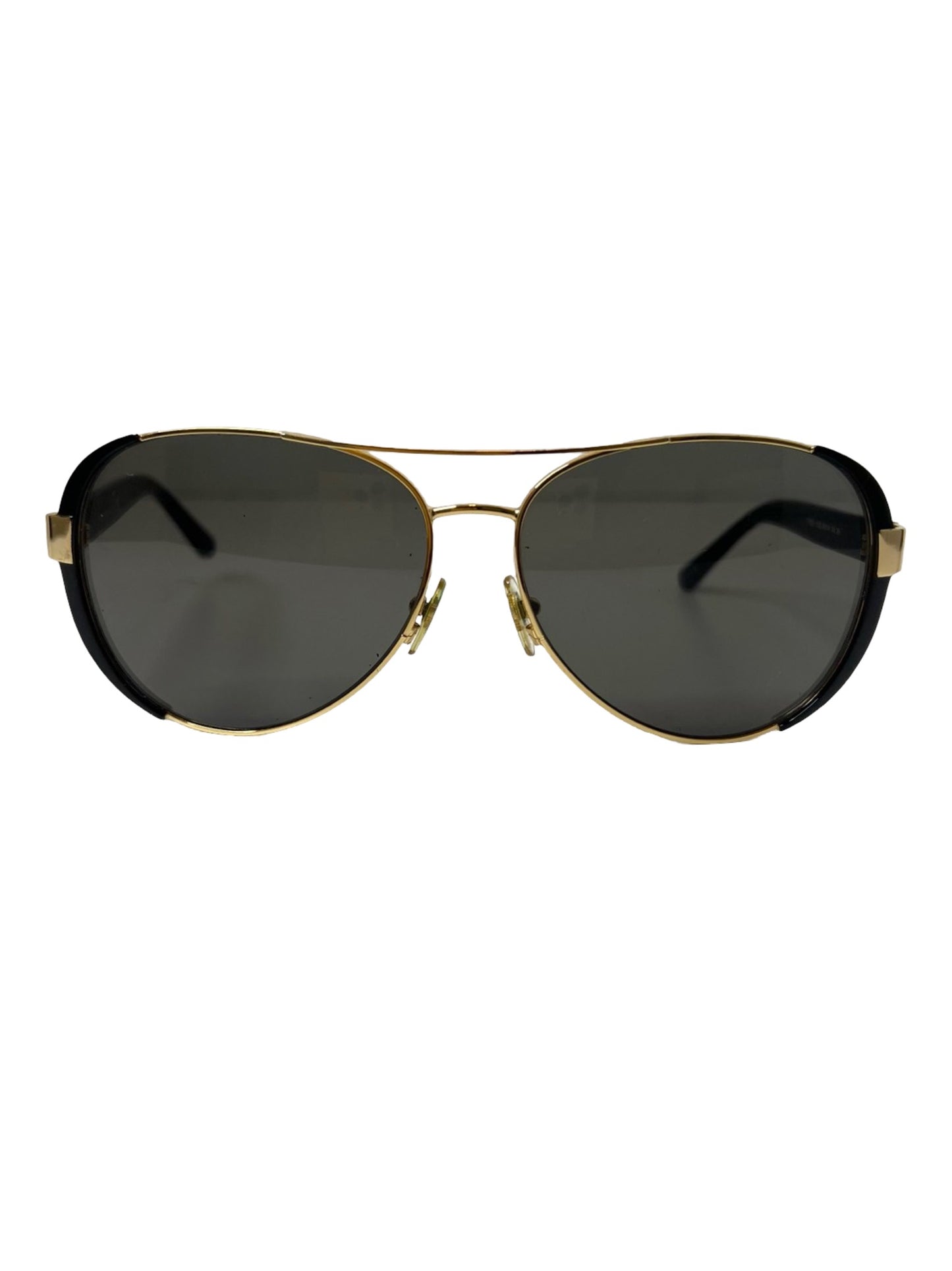 Tory Burch Oversized Gold-Tone/Black Aviator