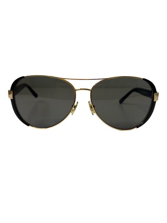 Tory Burch Oversized Gold-Tone/Black Aviator