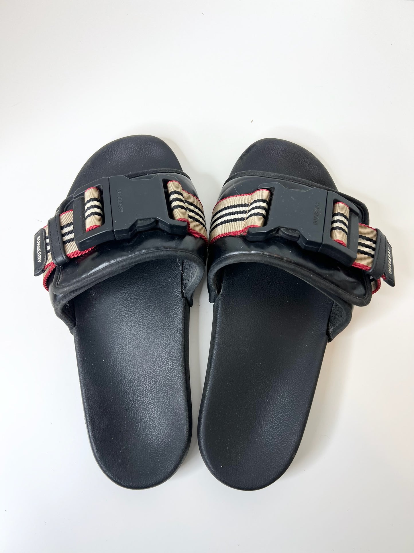 Burberry Men's Cameron Slide Sandals, Size 45