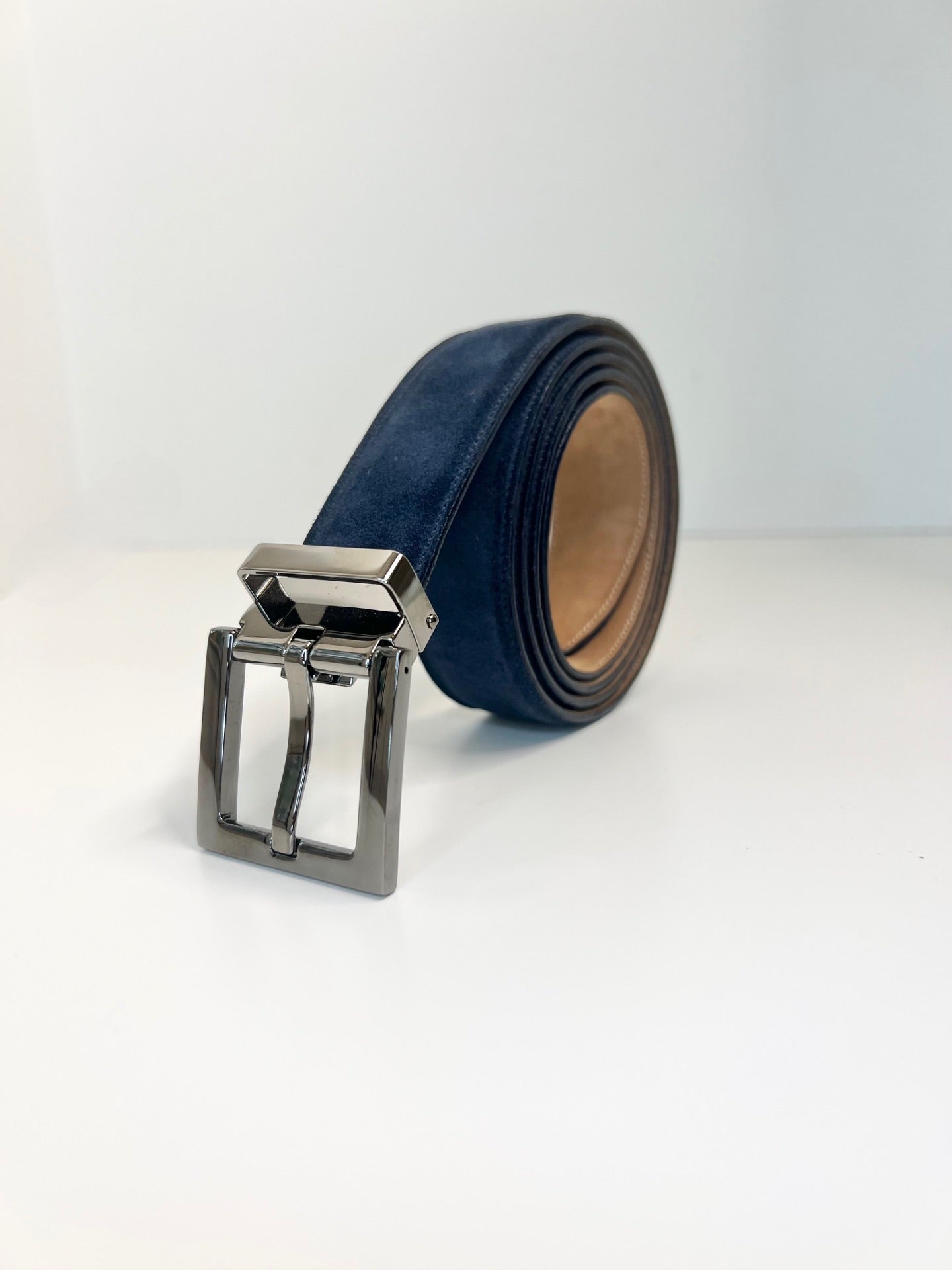 Dolce & Gabbana Navy Suede Belt