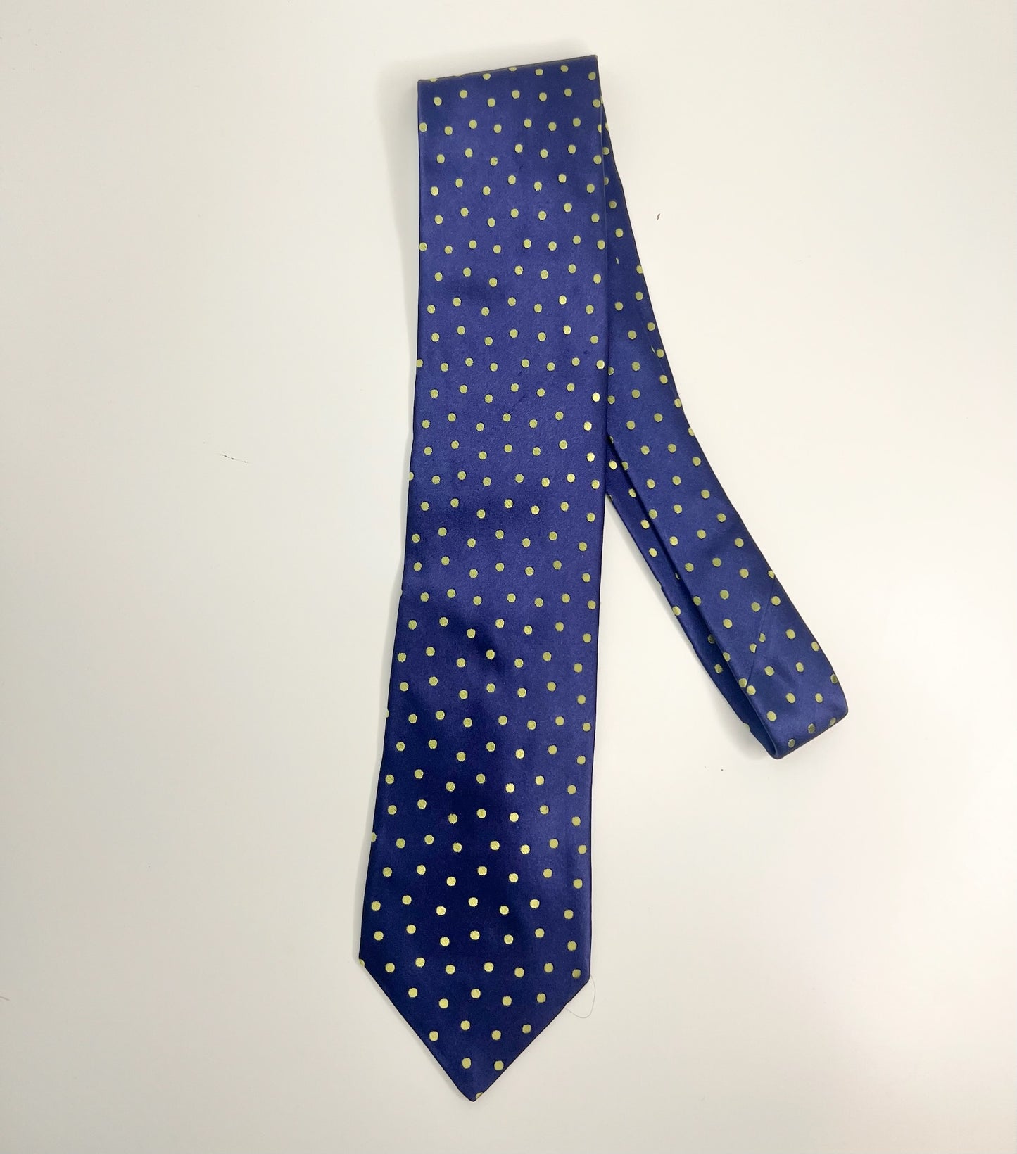 Ted Baker Navy Blue Polka Dot Silk Tie