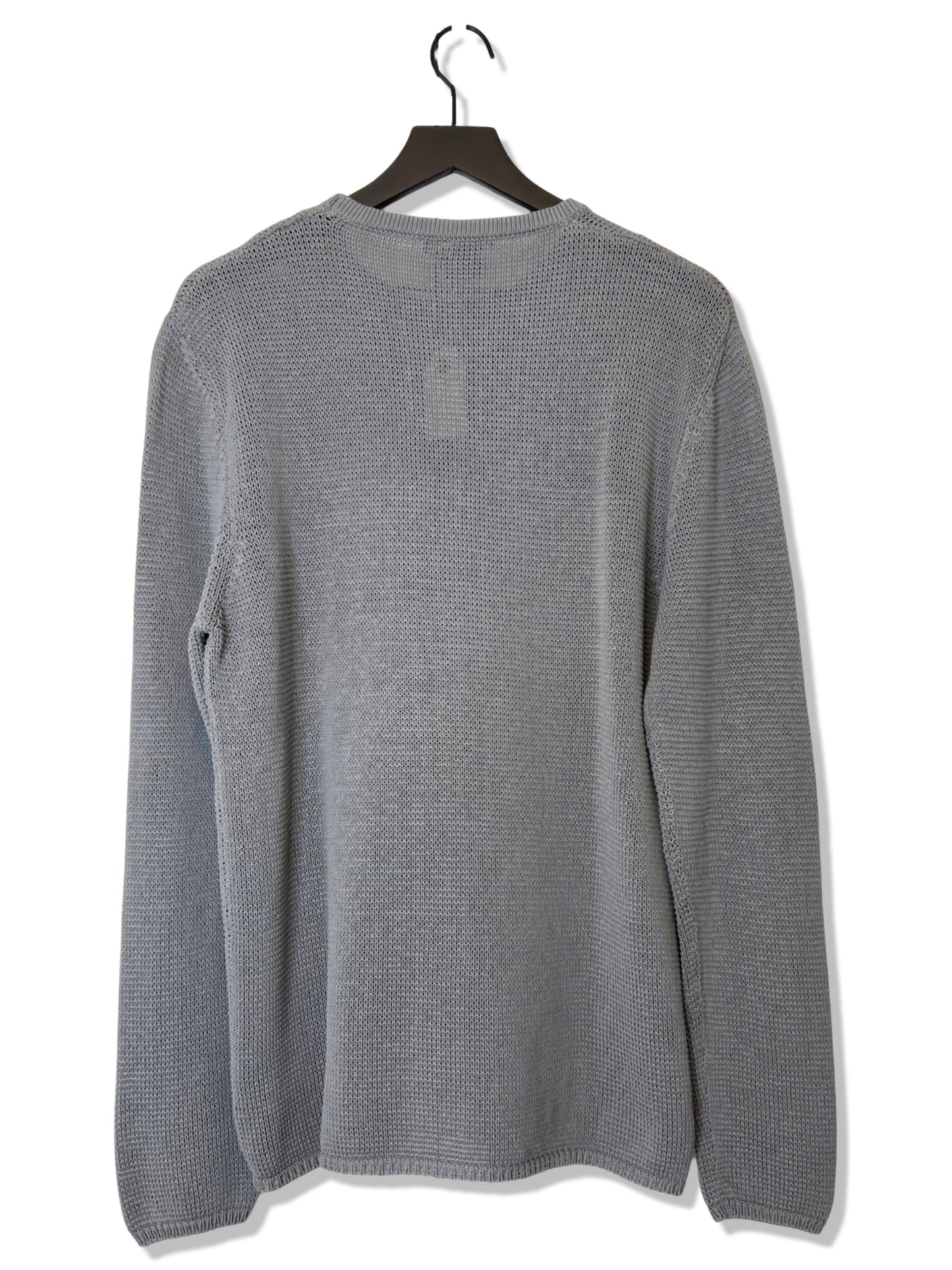 Gucci Knit Cotton Gray Sweater, Size XL