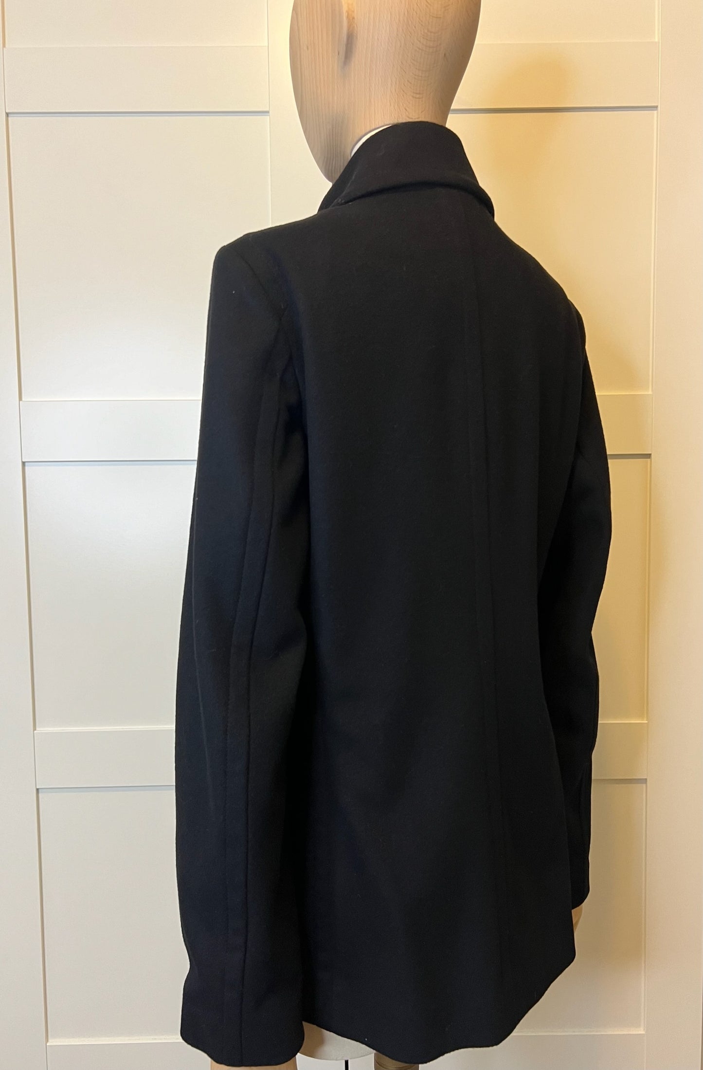 Burberry Black Peacoat, Size S