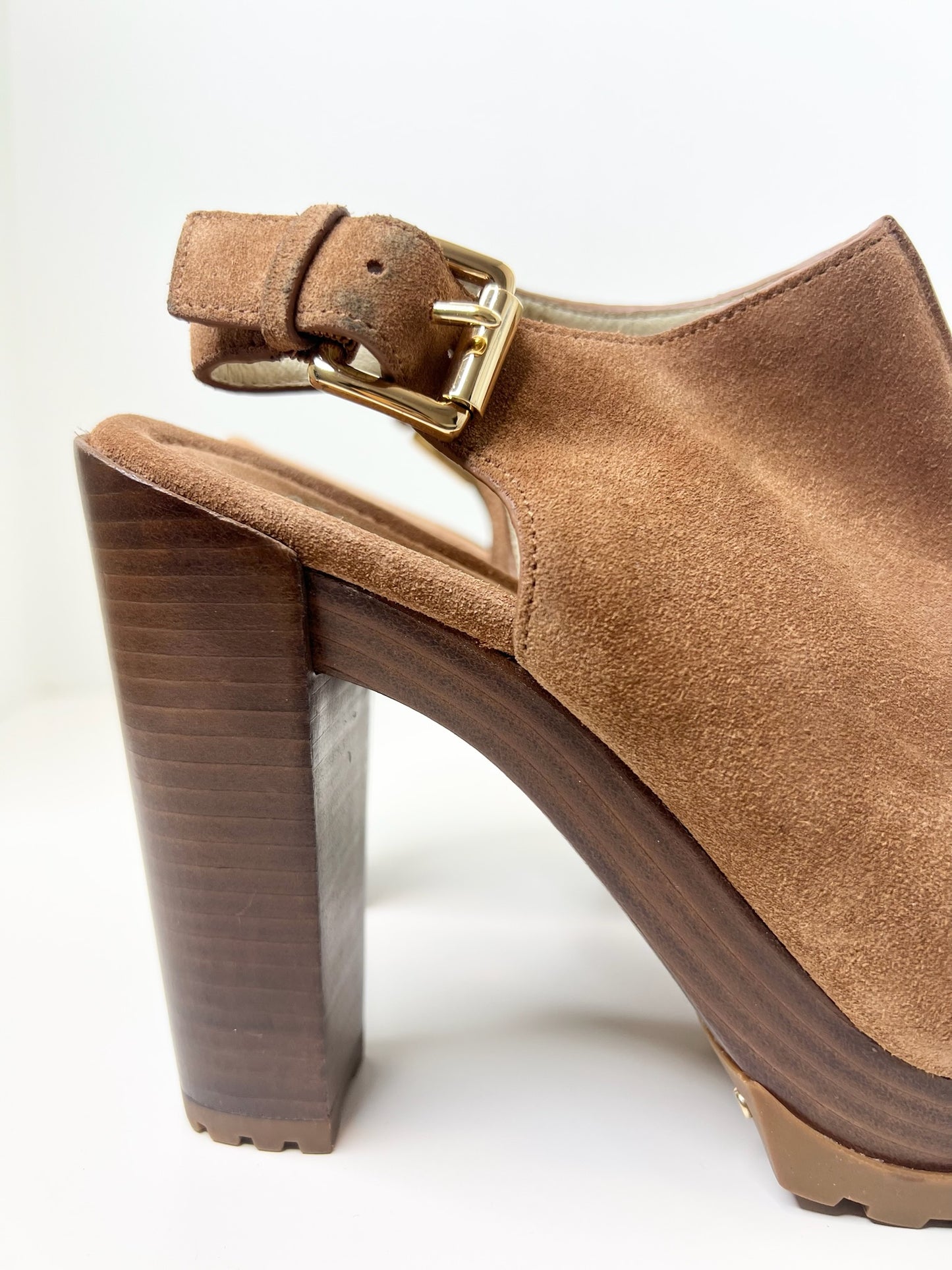 Michael Kors Flynn Brown Suede Slingbacks, Size 8.5