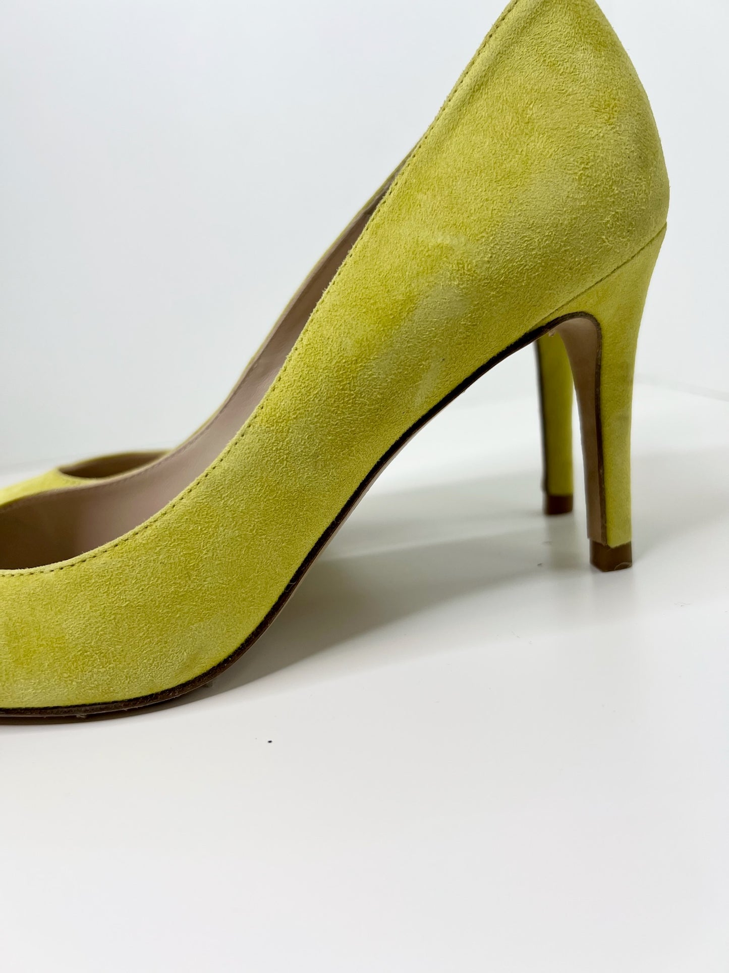 L.K. Bennett Yellow Suede Pumps, Size 39