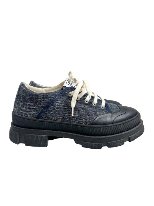 Ganni Denim Low-top Sneakers, Size 39