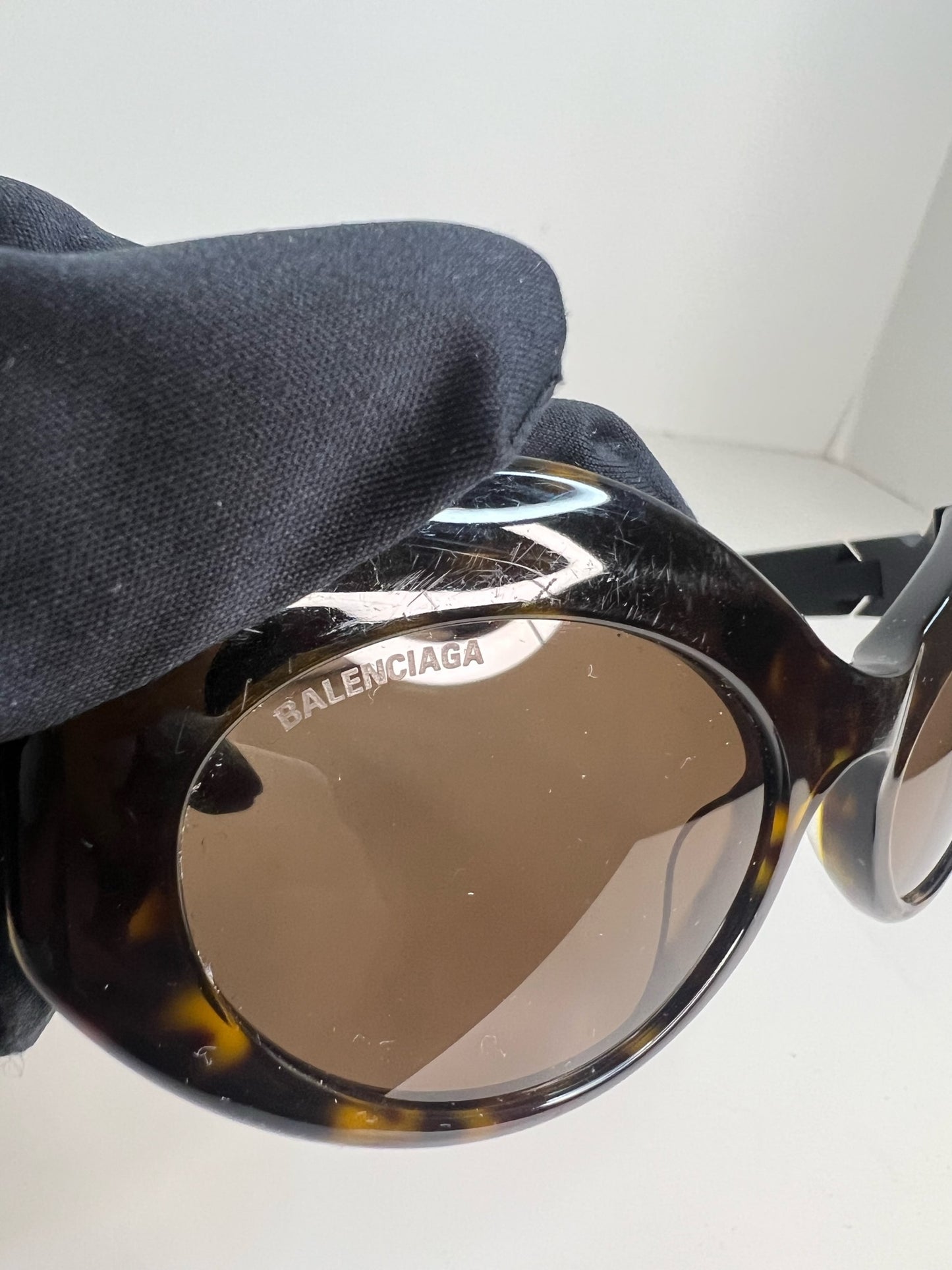 Balenciaga Extreme Sunglasses Women’s Havana Black/Brown Lenses 55mm