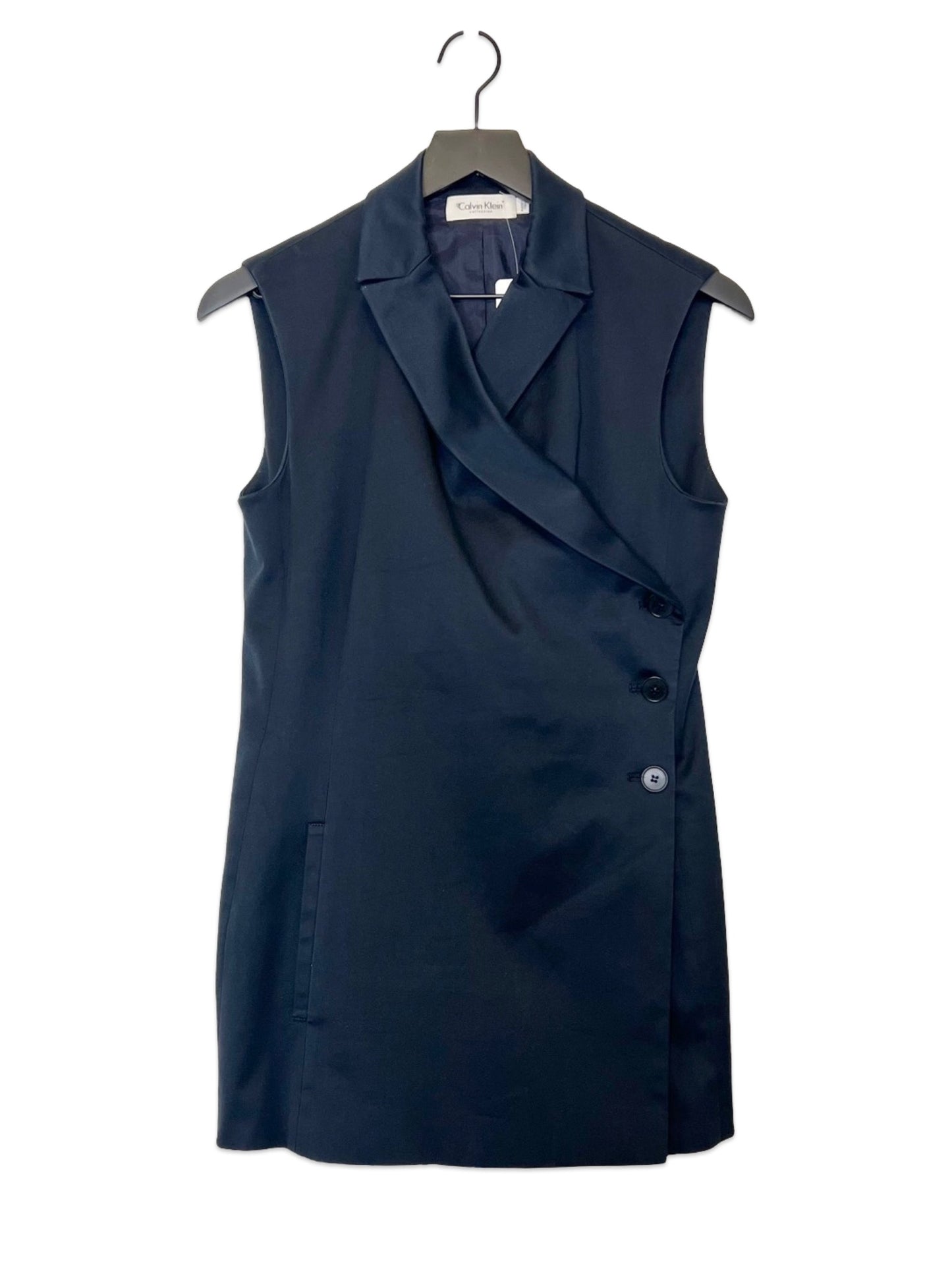 Calvin Klein Collection Navy Wrap Vest 2-Piece Suit, Vest and Pants