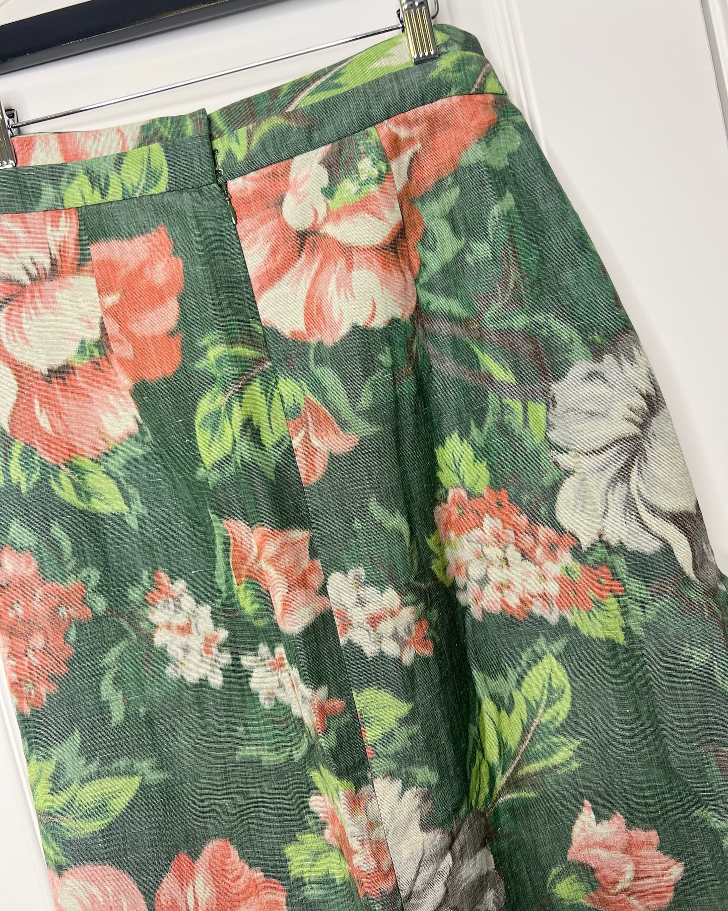 ERDEM Charlotte Floral Wrap Midi Skirt, Size 8