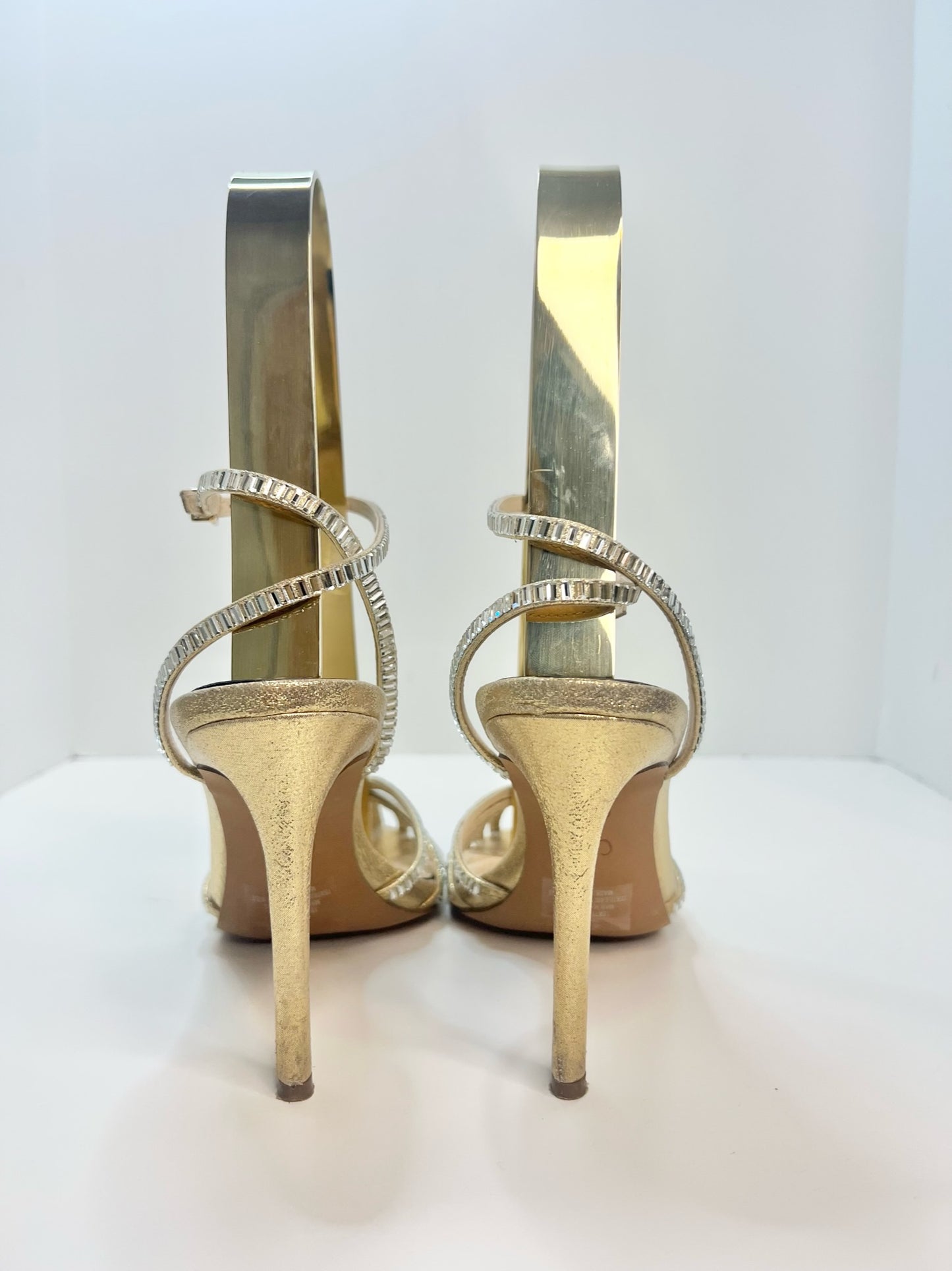 Jessica Simpson Jileta High Heel Silver & Gold Sandals, Size 7