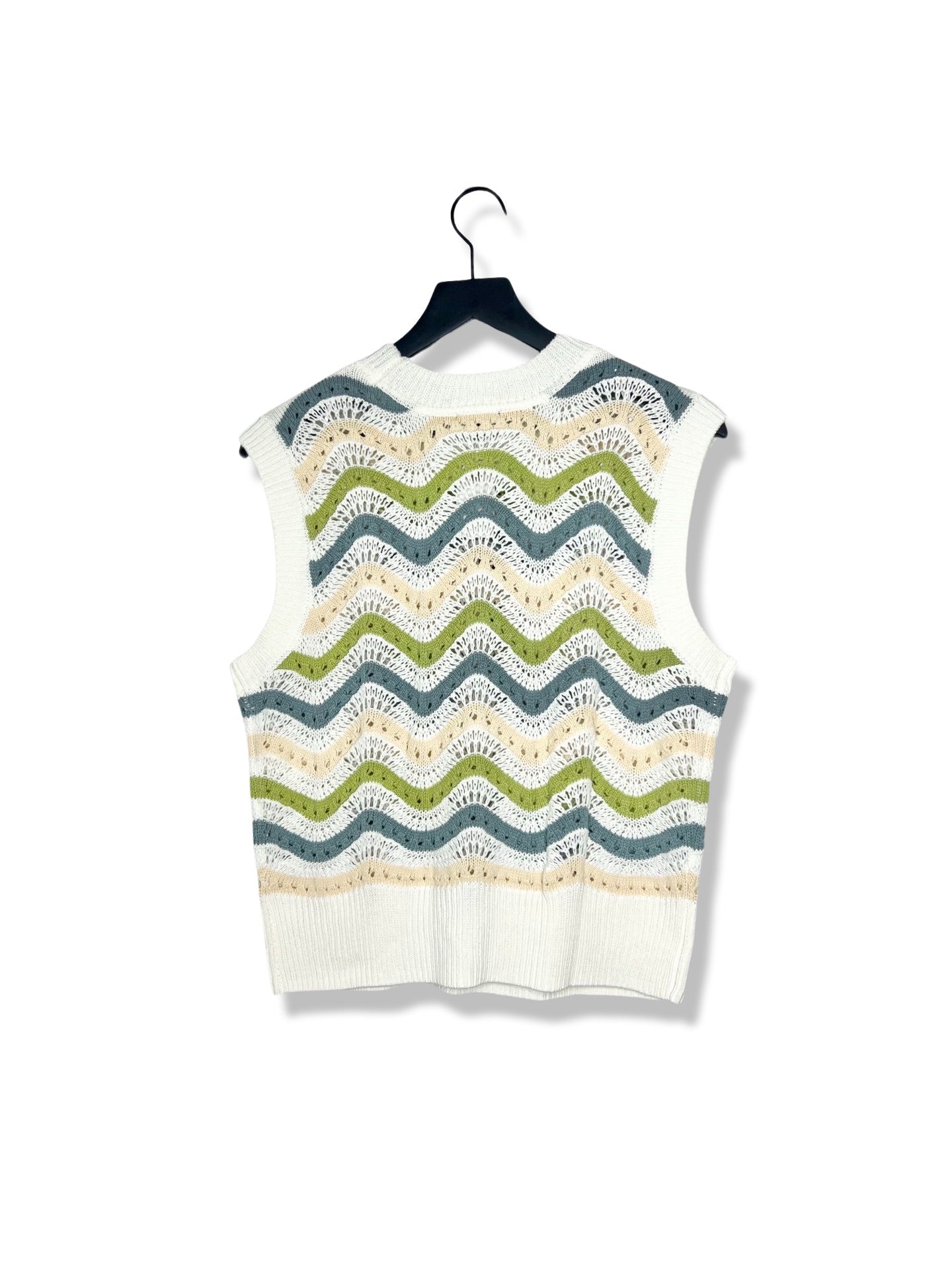 NWT! Rails Mabel Crochet Stripe Sweater Vest, Size Large