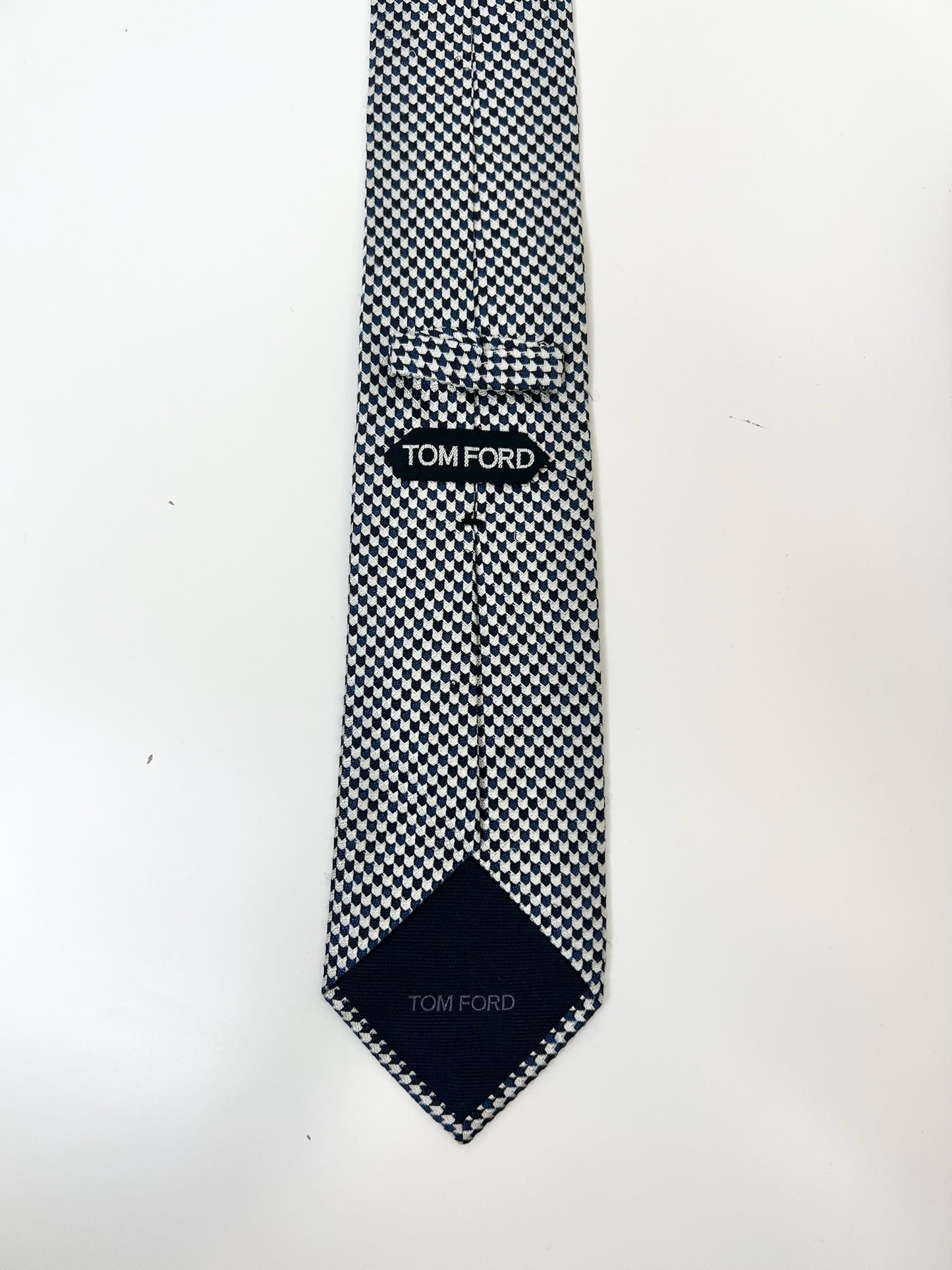 Tom Ford Blue Patterned Silk Tie