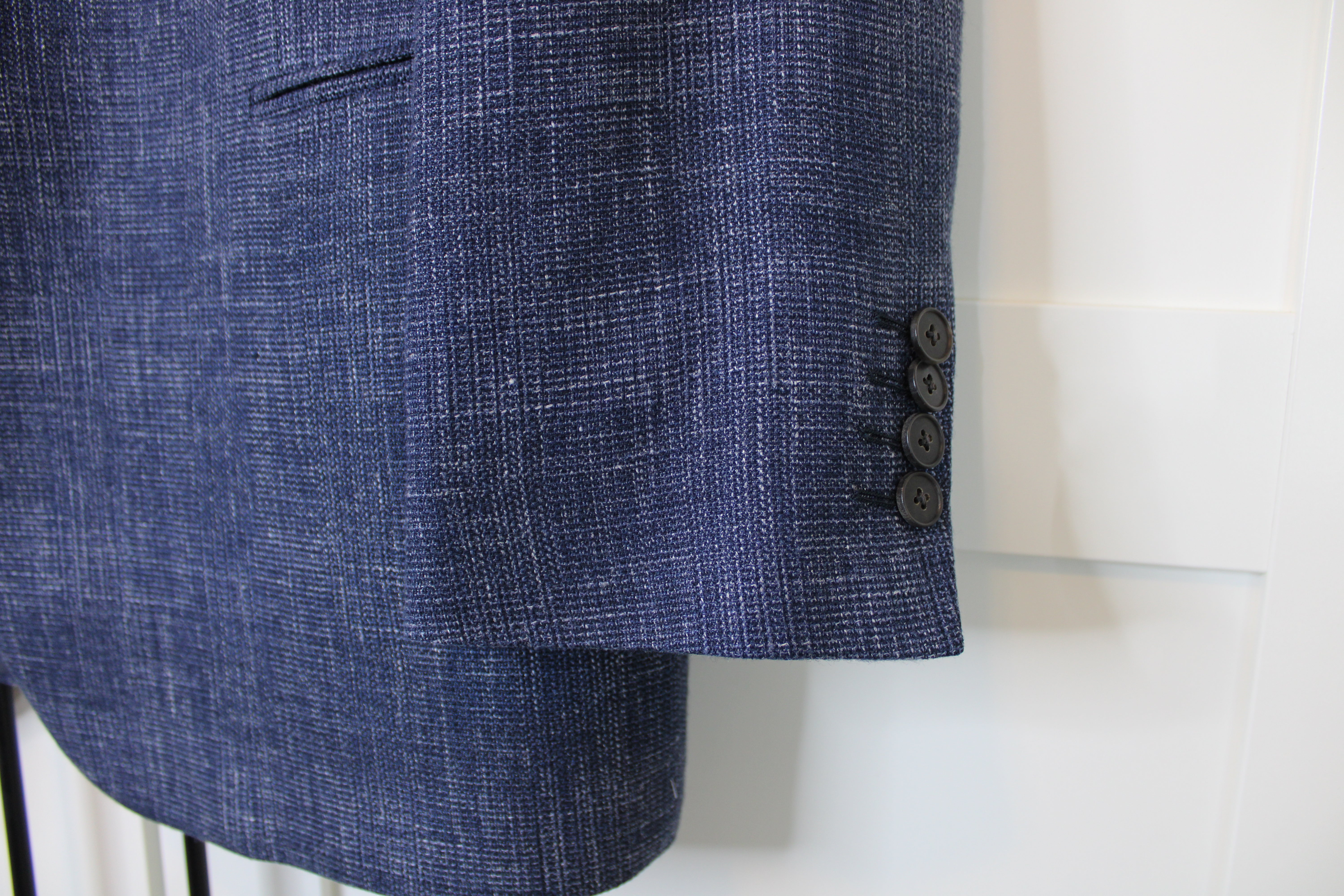 Armani Collezioni Blue Wool Suit Jacket, Size 44R