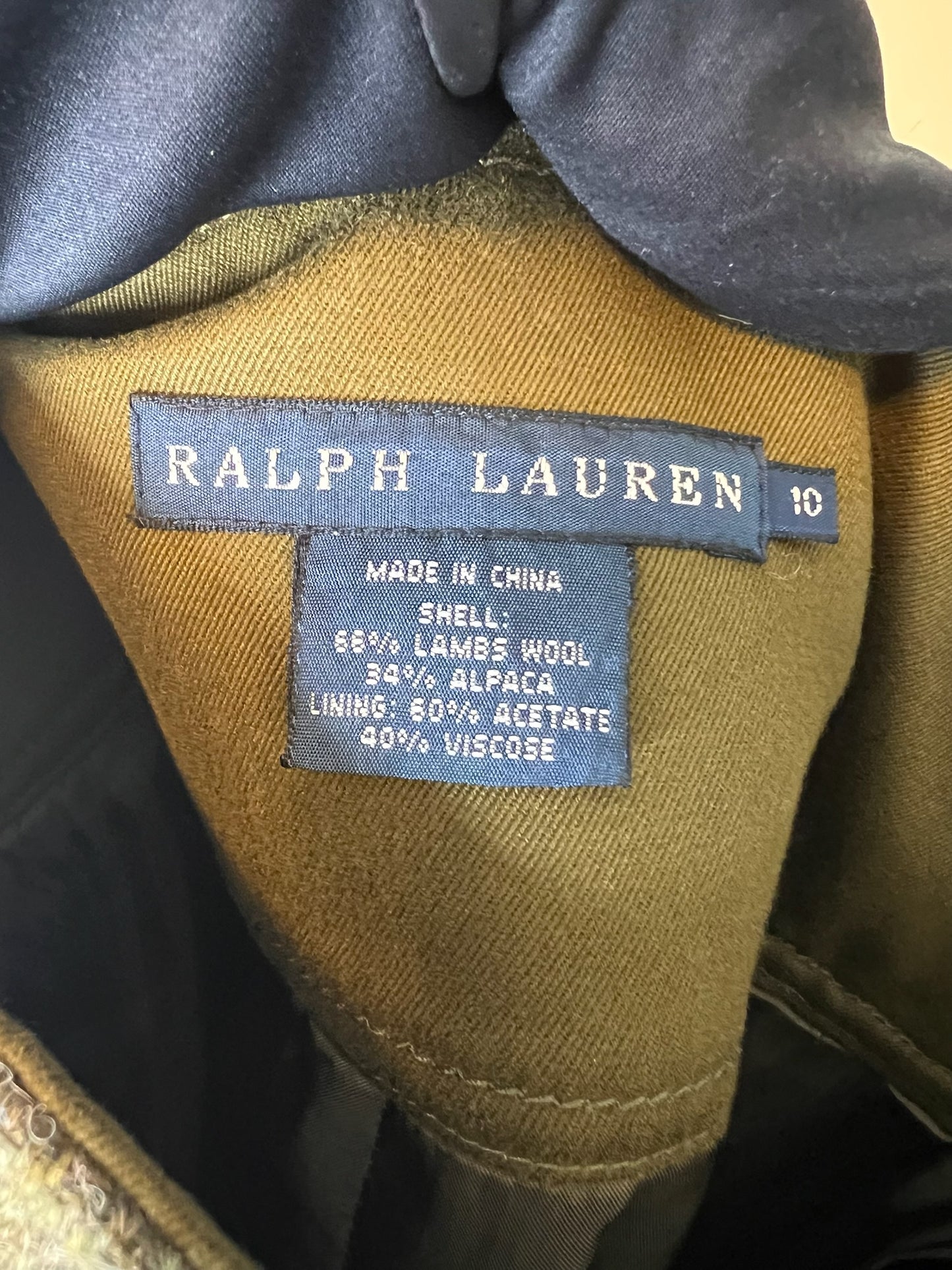 Ralph Lauren Wool Green Skirt, Size 10