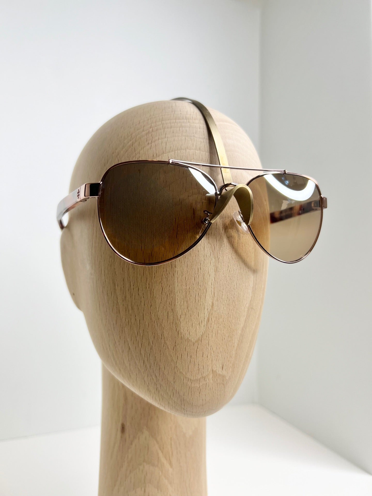 Tory Burch Shiny Rose Gold Aviators TY6070