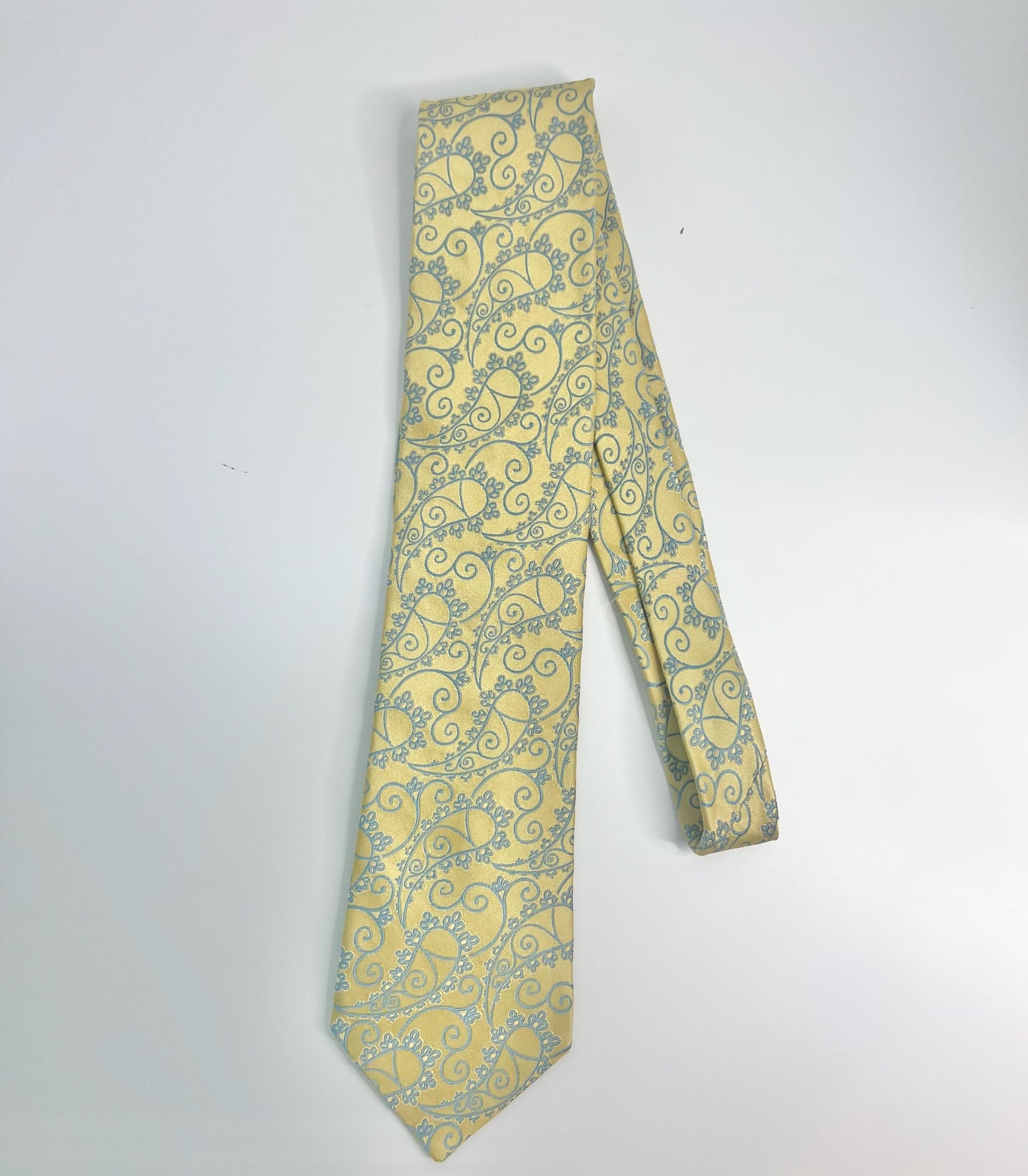 Ted Baker Gold Paisley Silk Tie