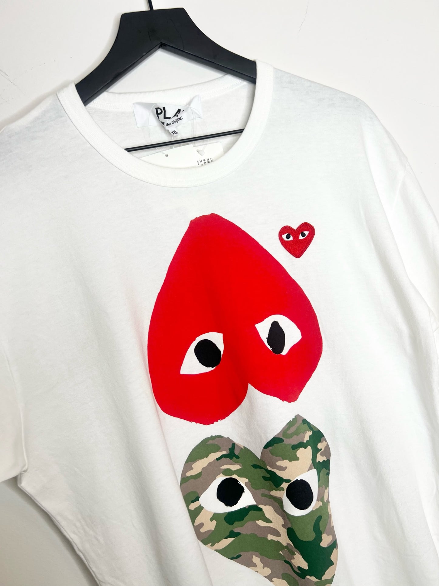 Comme Des Garçons Play Hearts Print T-shirt, Size XXL