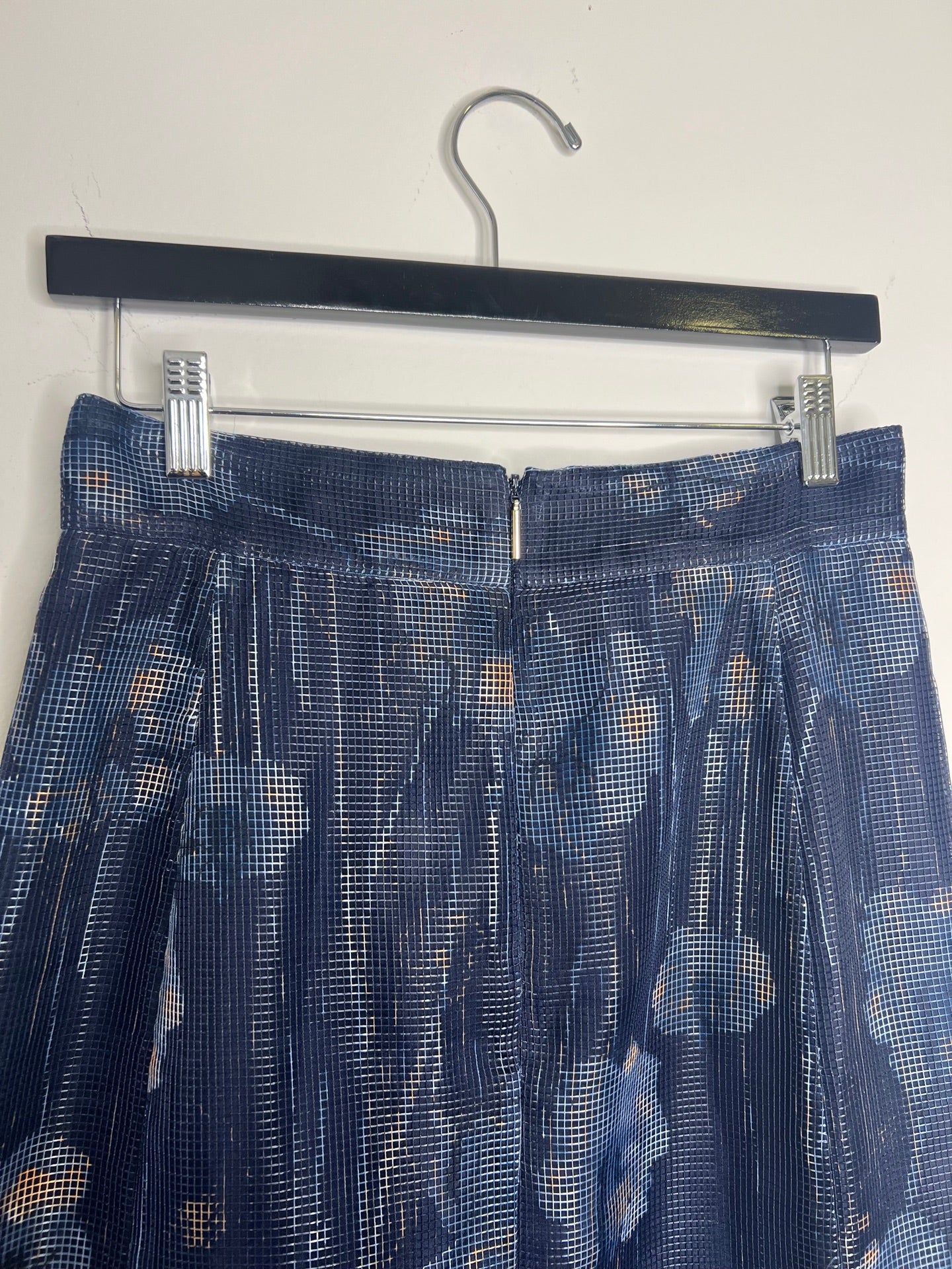 Jason Wu Techno Mesh Watercolor Print Skirt, Size 8