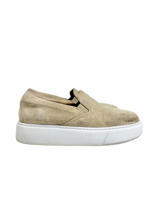 Prada Suede Slip-On Sneakers, Size 38