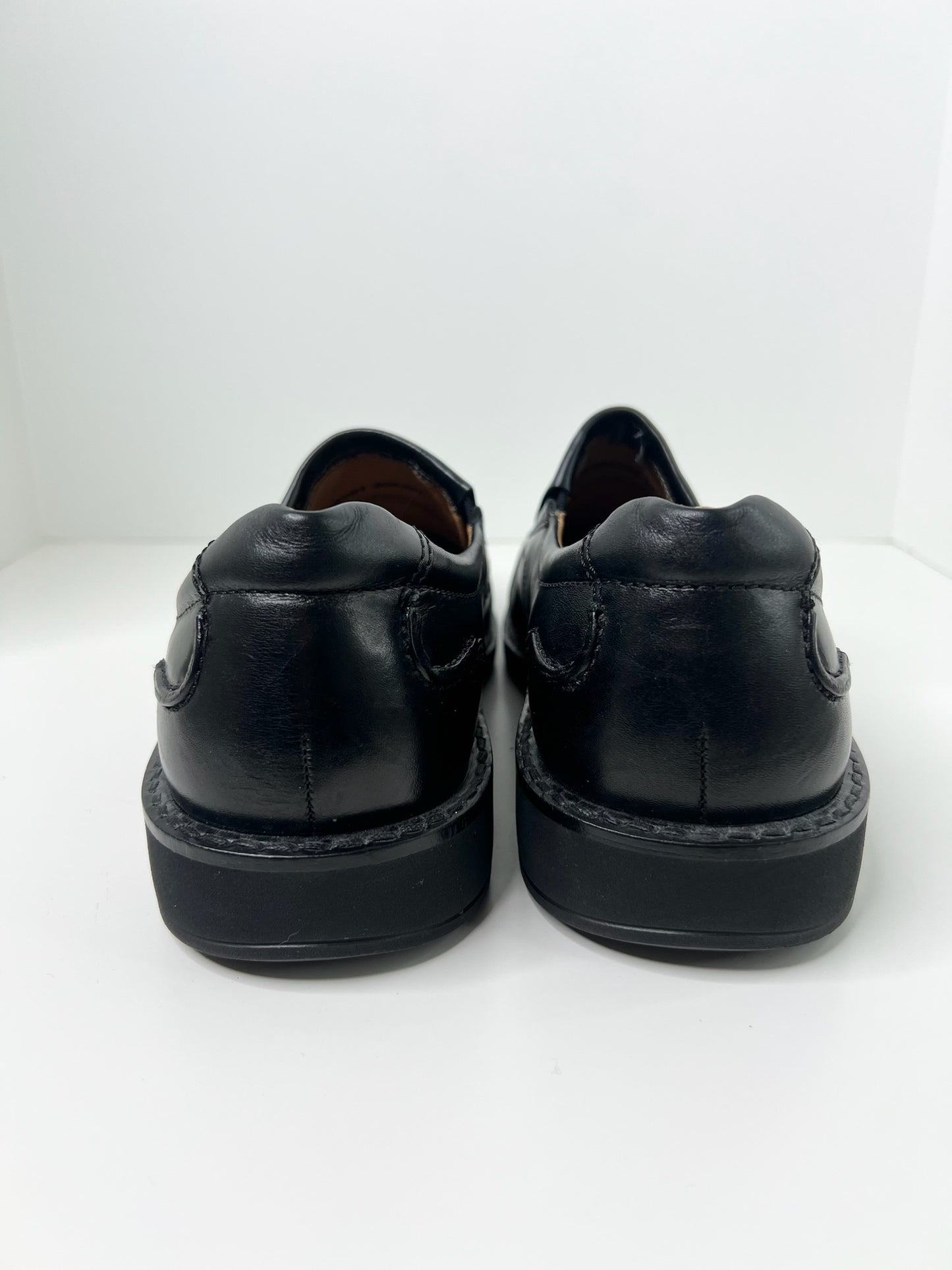 Ecco Black Leather Shoes, Size 42