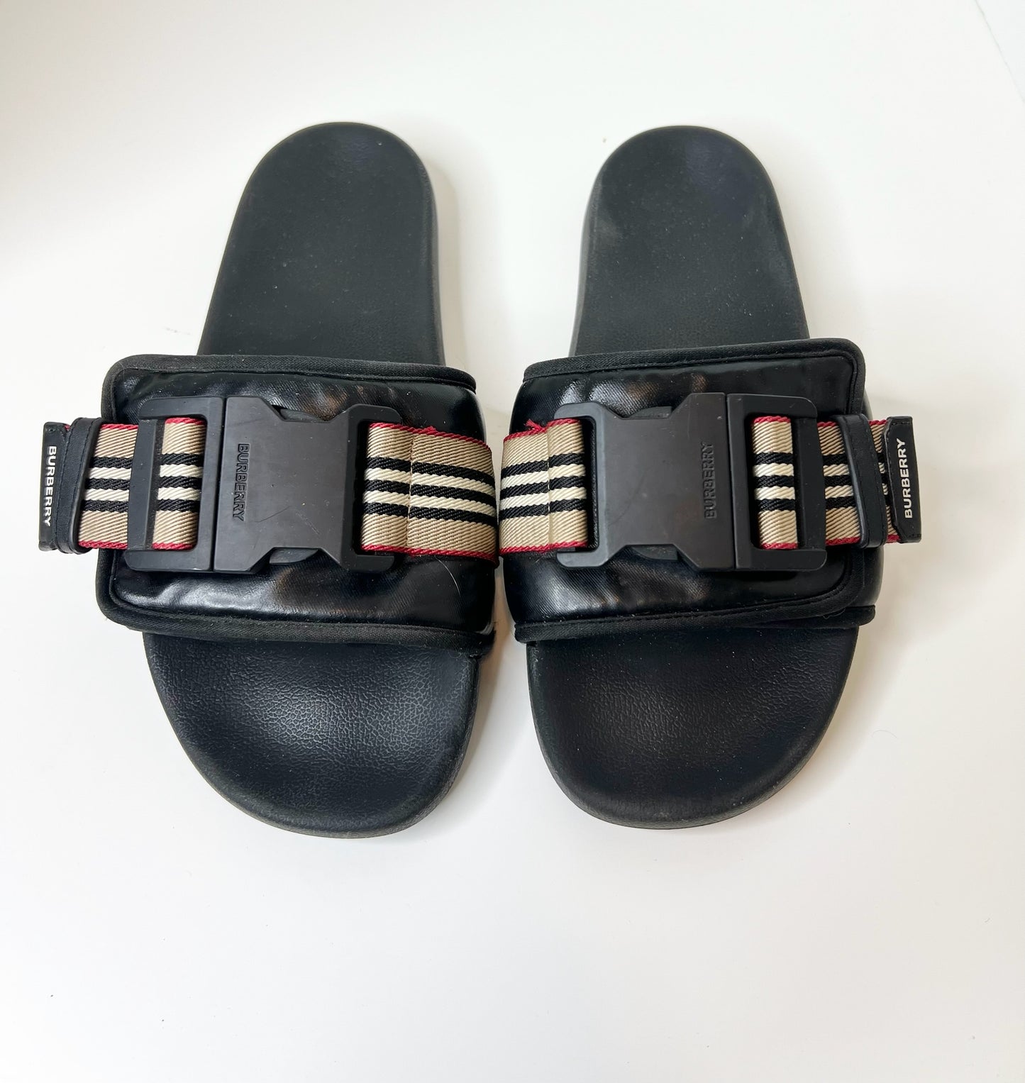 Burberry Men's Cameron Slide Sandals, Size 45