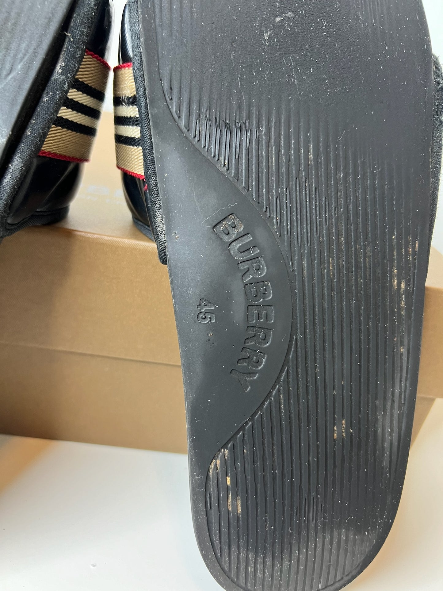 Burberry Men's Cameron Slide Sandals, Size 45