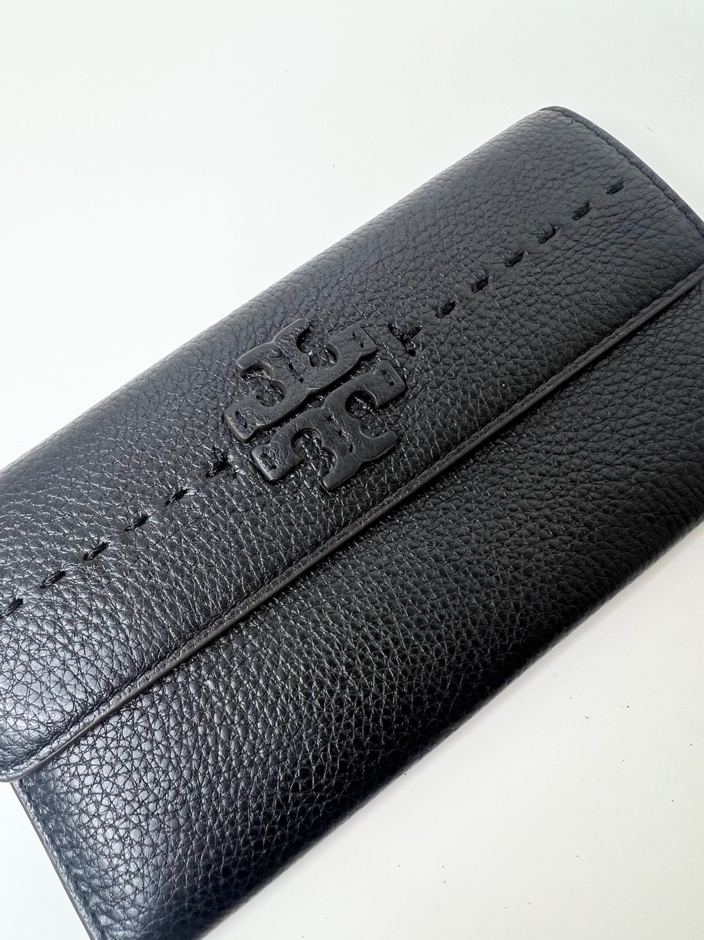 Tory Burch McGraw Black Leather Wallet