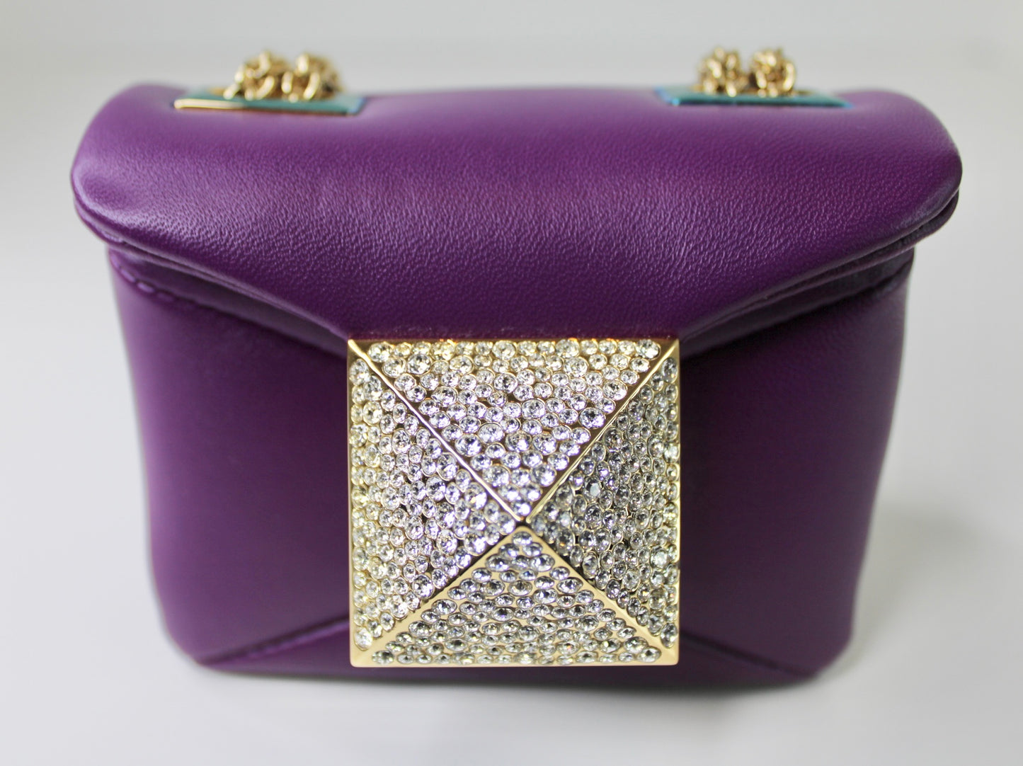 Valentino Garavani Mirco One Stud Nappa and Crystal Stud Handbag