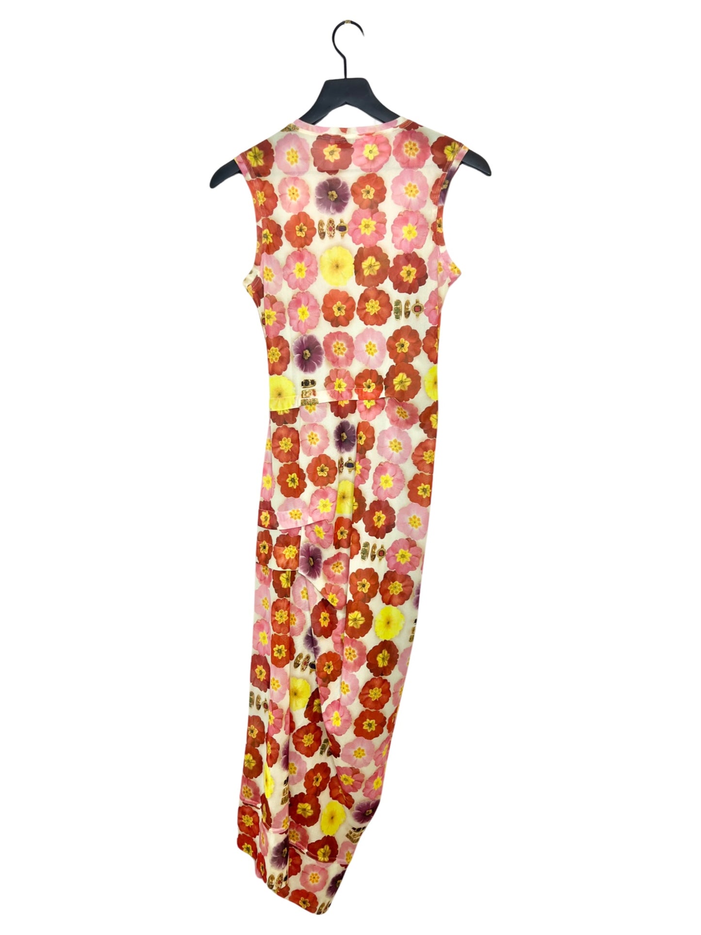 Molly Goddard Floral Printed Mesh Midi Dress, Size UK 10