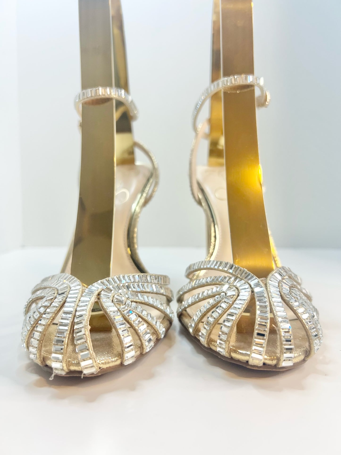 Jessica Simpson Jileta High Heel Silver & Gold Sandals, Size 7