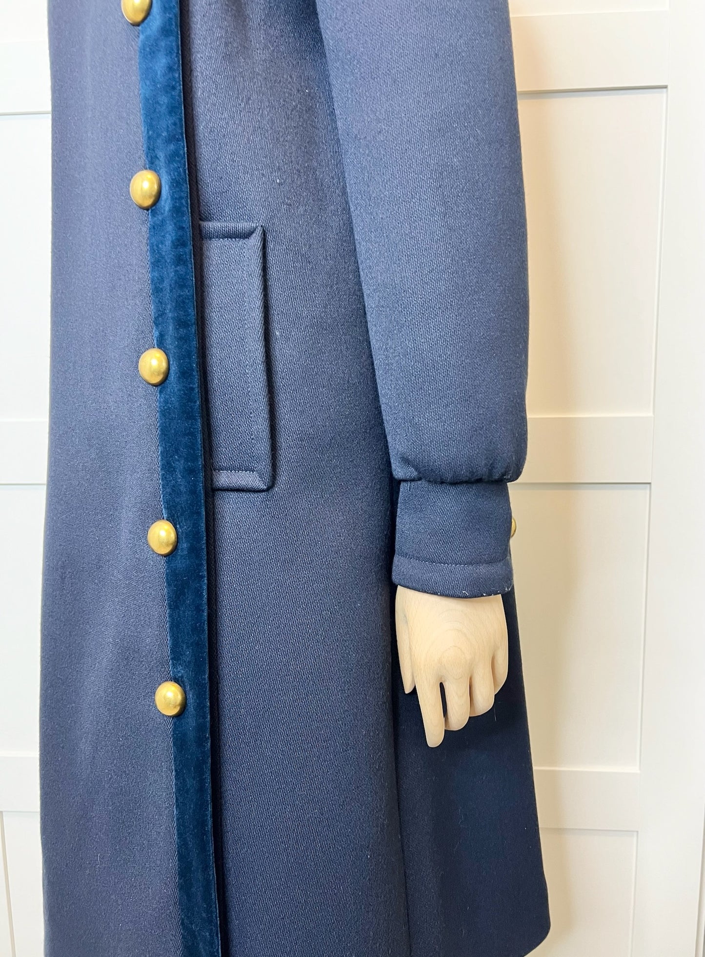 Tory Burch Navy Overcoat, Size 4