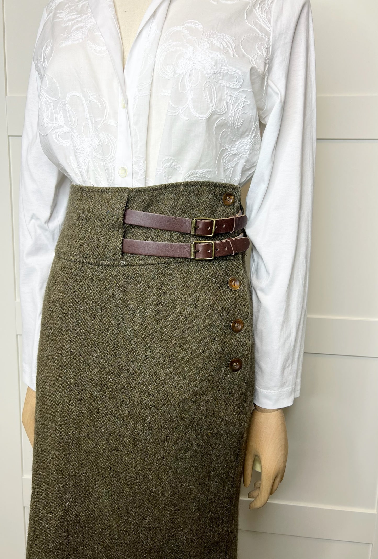 Ralph Lauren Wool Green Skirt, Size 10