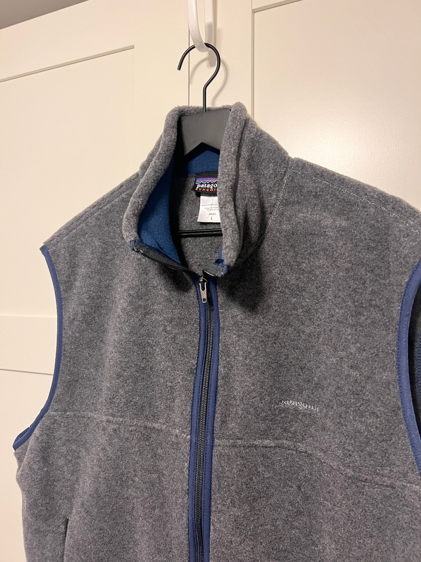 Patagonia Men's Gray Fleece Vest, Size L