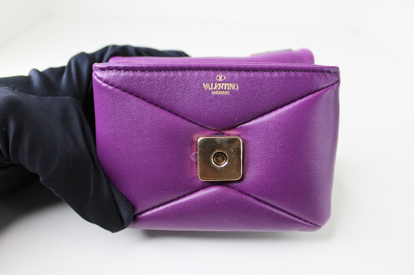 Valentino Garavani Mirco One Stud Nappa and Crystal Stud Handbag