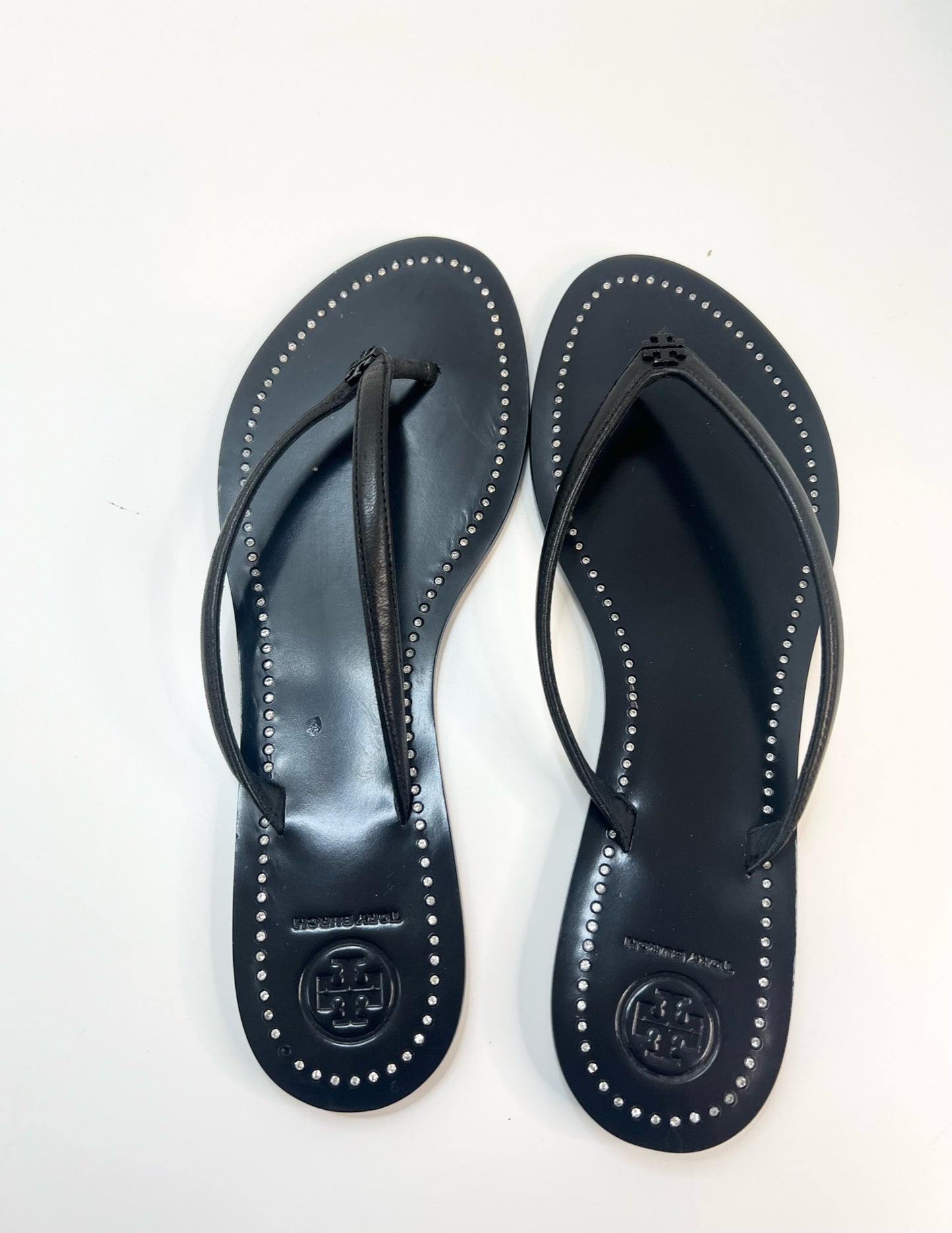 NWT! Tory Burch Black Liana Thong Sandal, Size 9